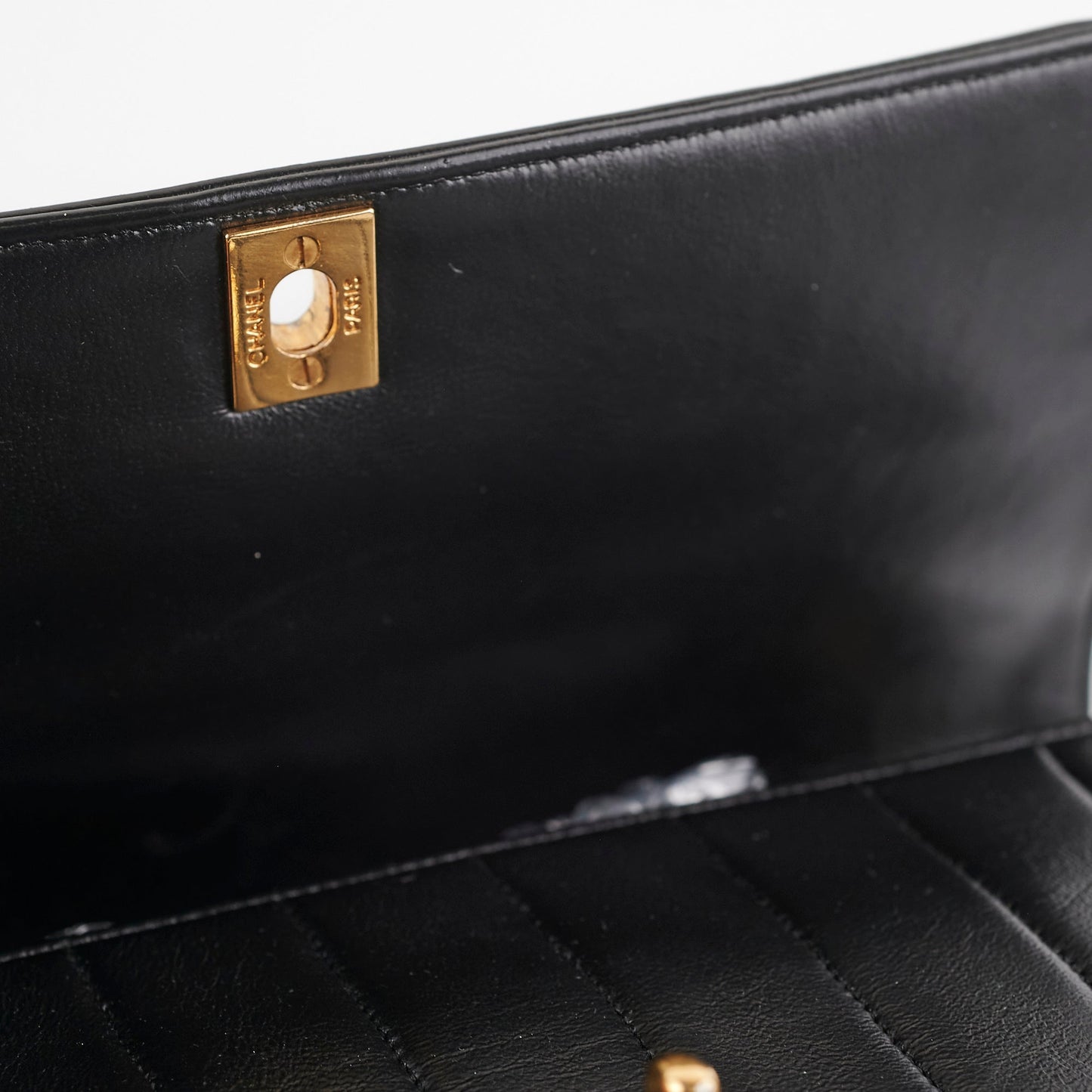 Chanel  Lambskin Vertical Flap Bag Black