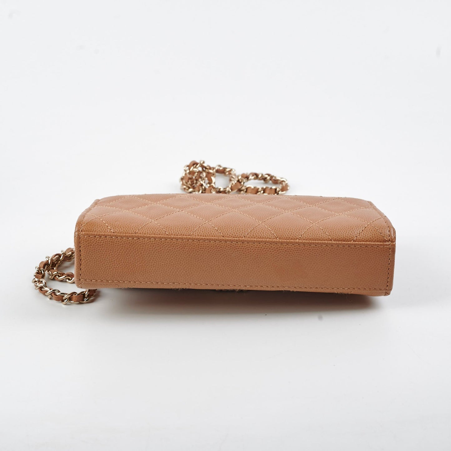 Chanel Kelly Top Handle Dark Beige Caviar