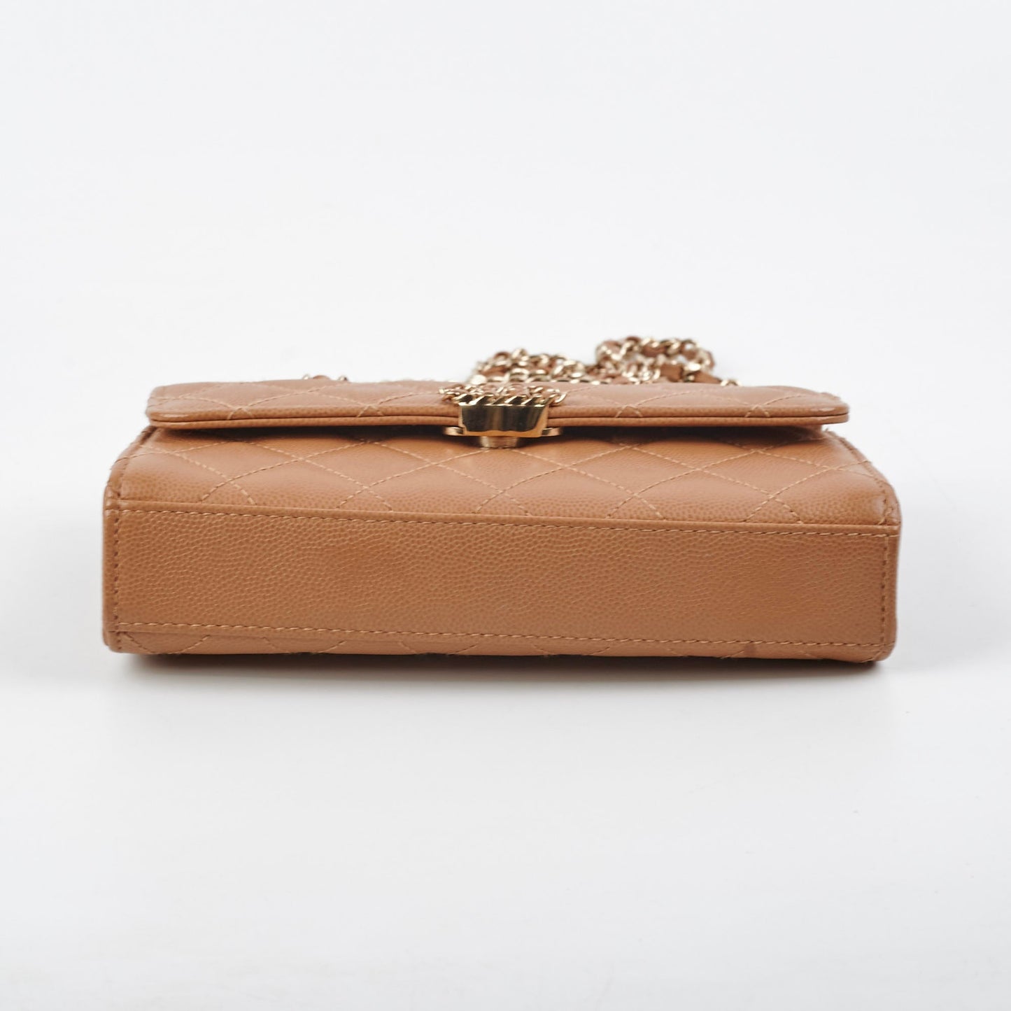 Chanel Kelly Top Handle Dark Beige Caviar
