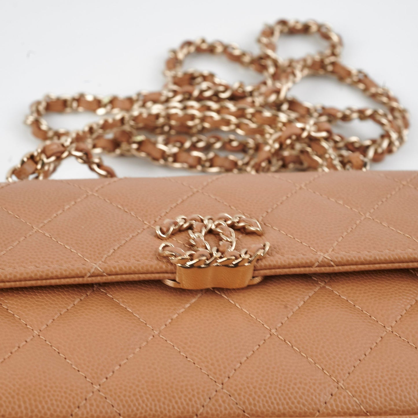 Chanel Kelly Top Handle Dark Beige Caviar