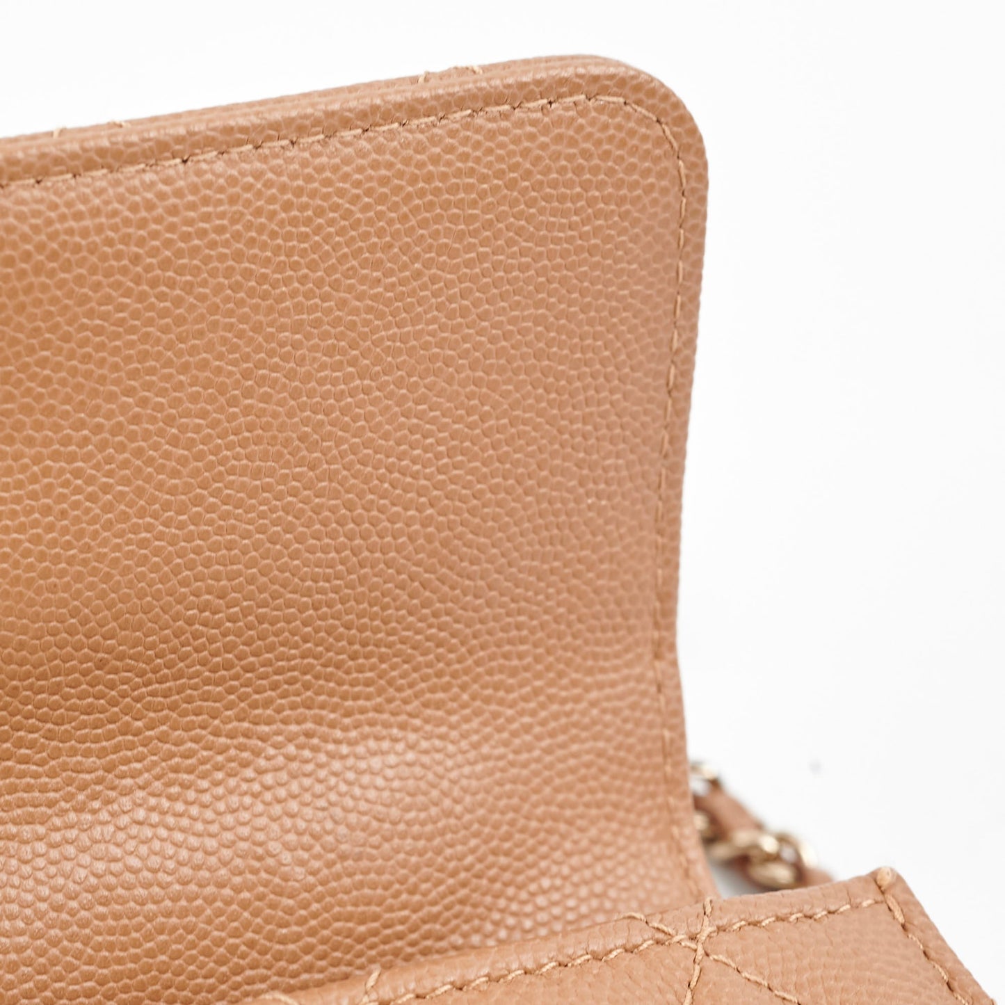 Chanel Kelly Top Handle Dark Beige Caviar