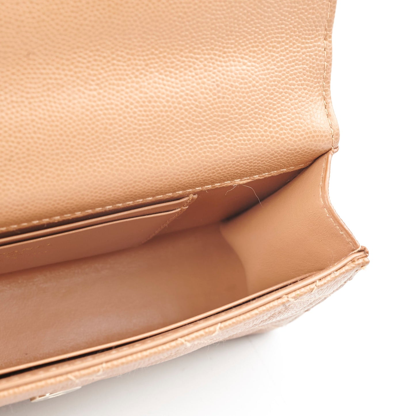 Chanel Kelly Top Handle Dark Beige Caviar