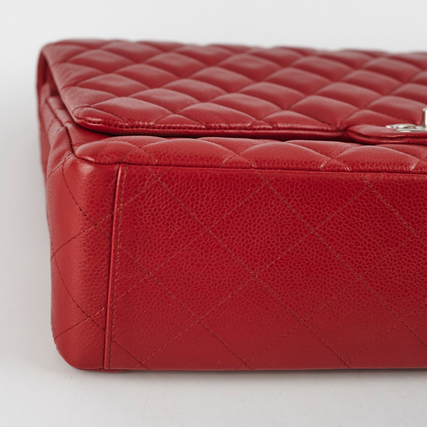 Chanel Maxi Caviar Classic Double Flap Red