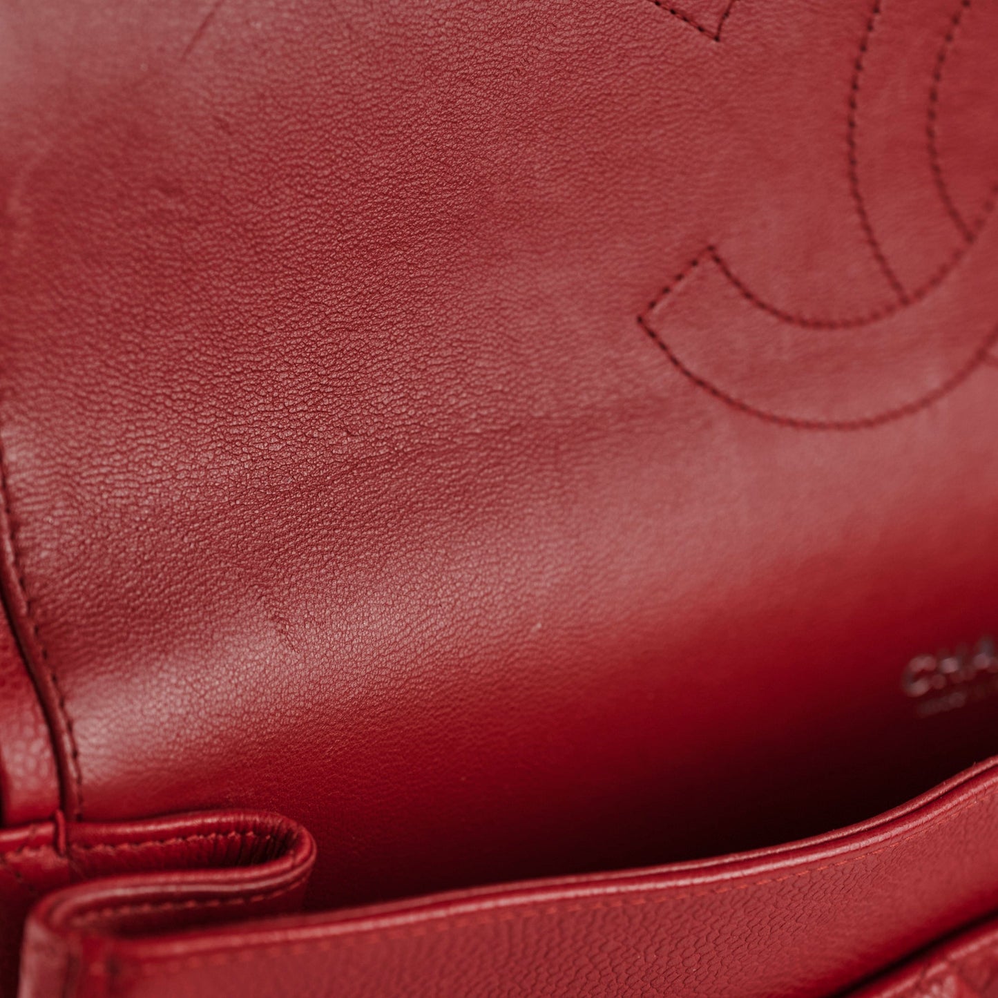 Chanel Maxi Caviar Classic Double Flap Red