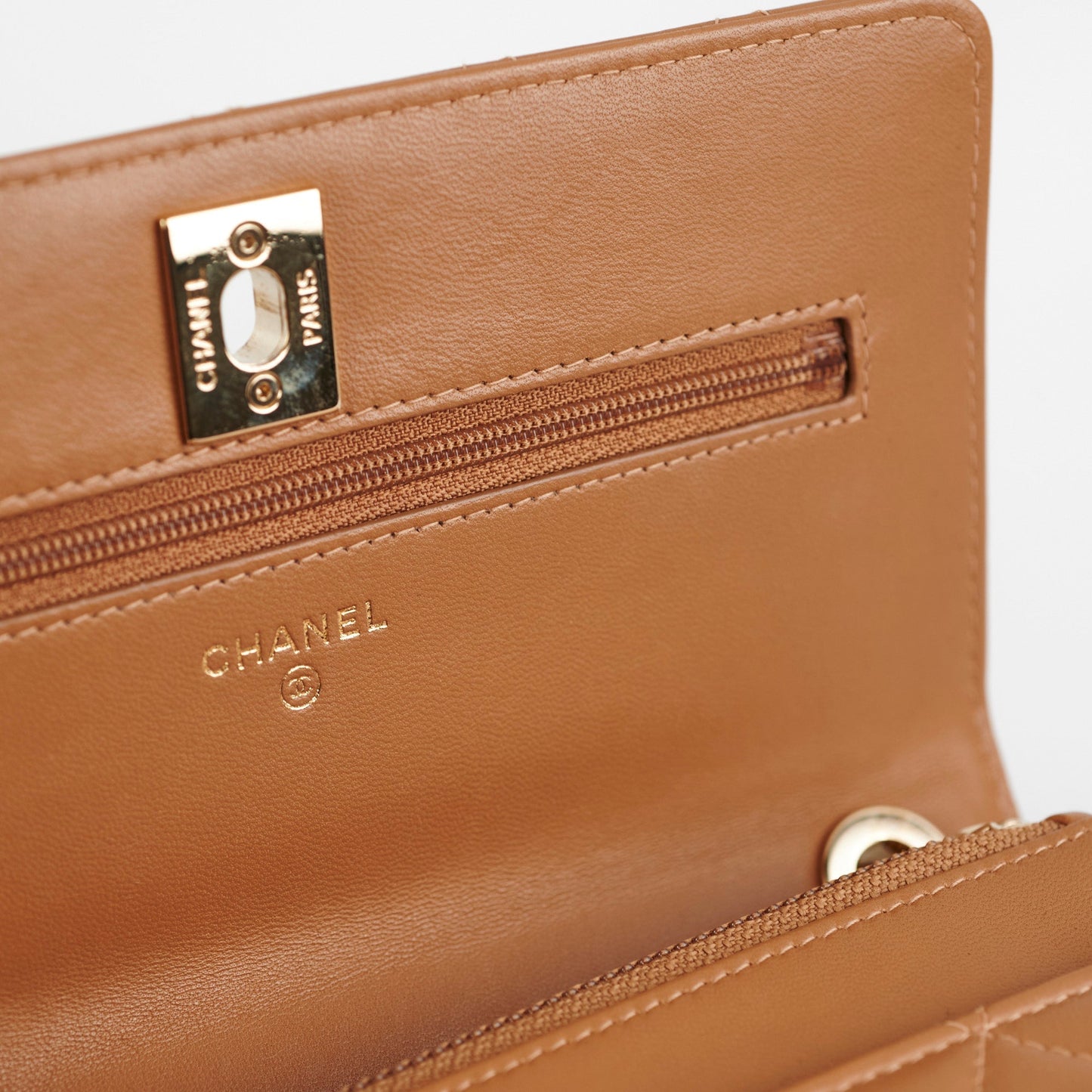 Chanel Trendy CC Wallet on Chain WOC Caramel 28 Series