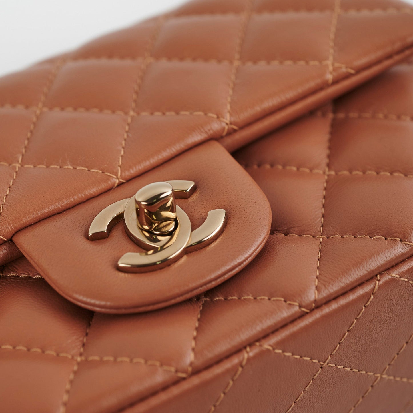 Chanel Mini Rectangulare Caramel GHW 2022