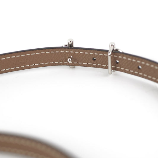 Hermes Gamma Reversible Belt 75cm Noir/Etoupe
