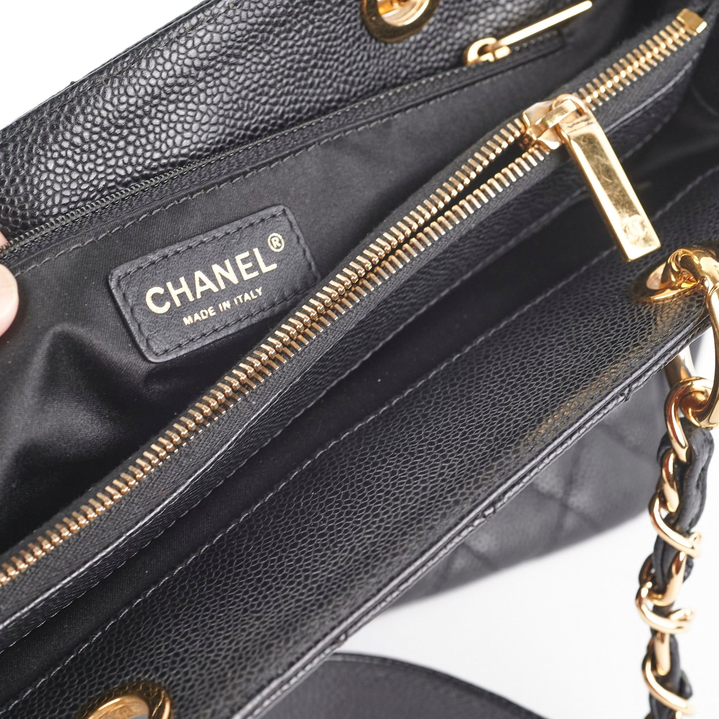 Chanel Caviar GST Grand Shopping Tote Black