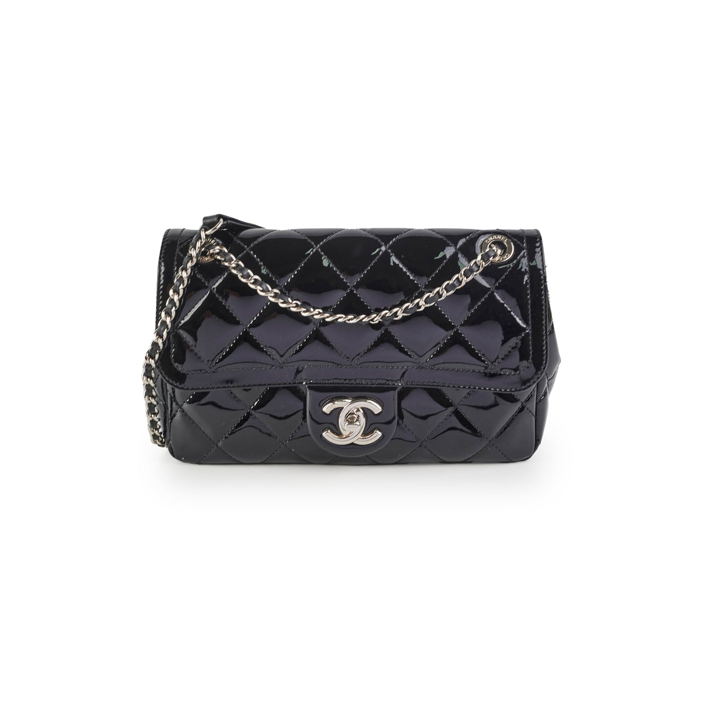 Chanel Patent Seasonal Flap Bag Black