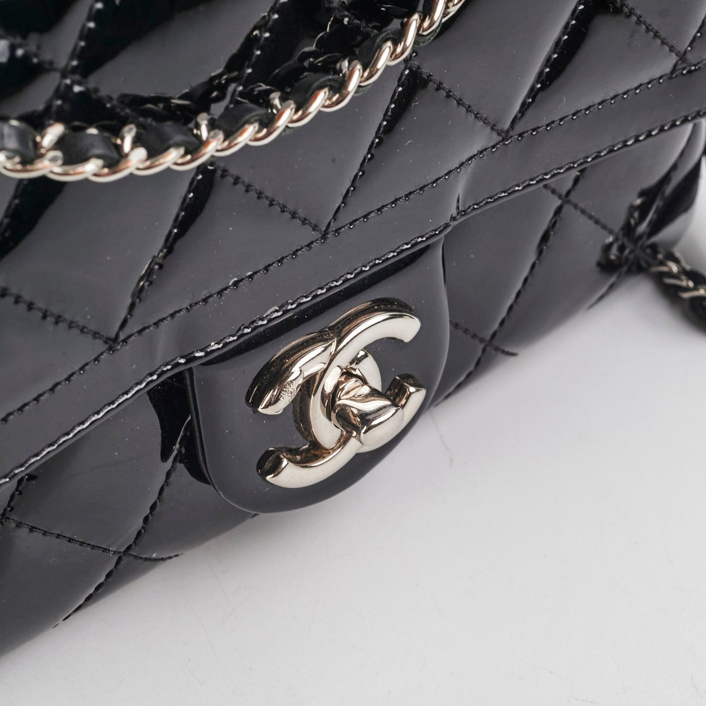 Chanel Patent Seasonal Flap Bag Black