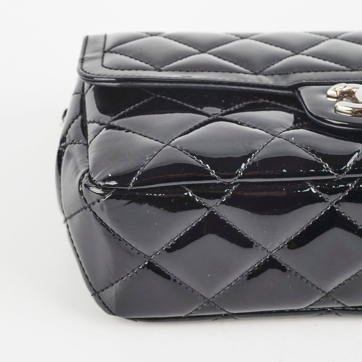 Chanel Patent Seasonal Flap Bag Black