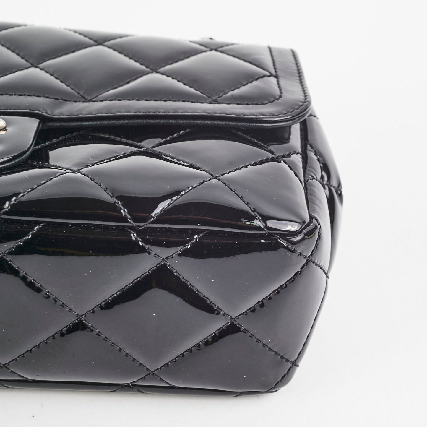Chanel Patent Seasonal Flap Bag Black