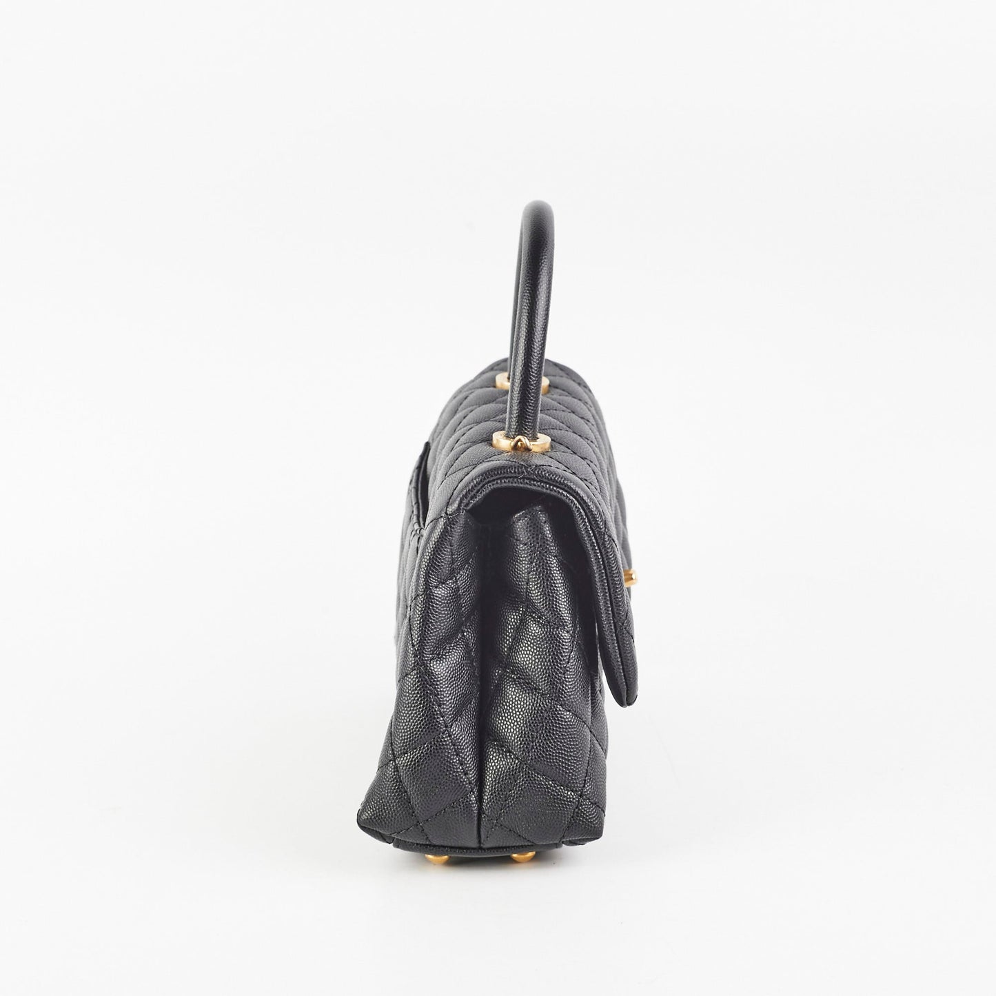 Chanel Small Coco Handle Caviar Black