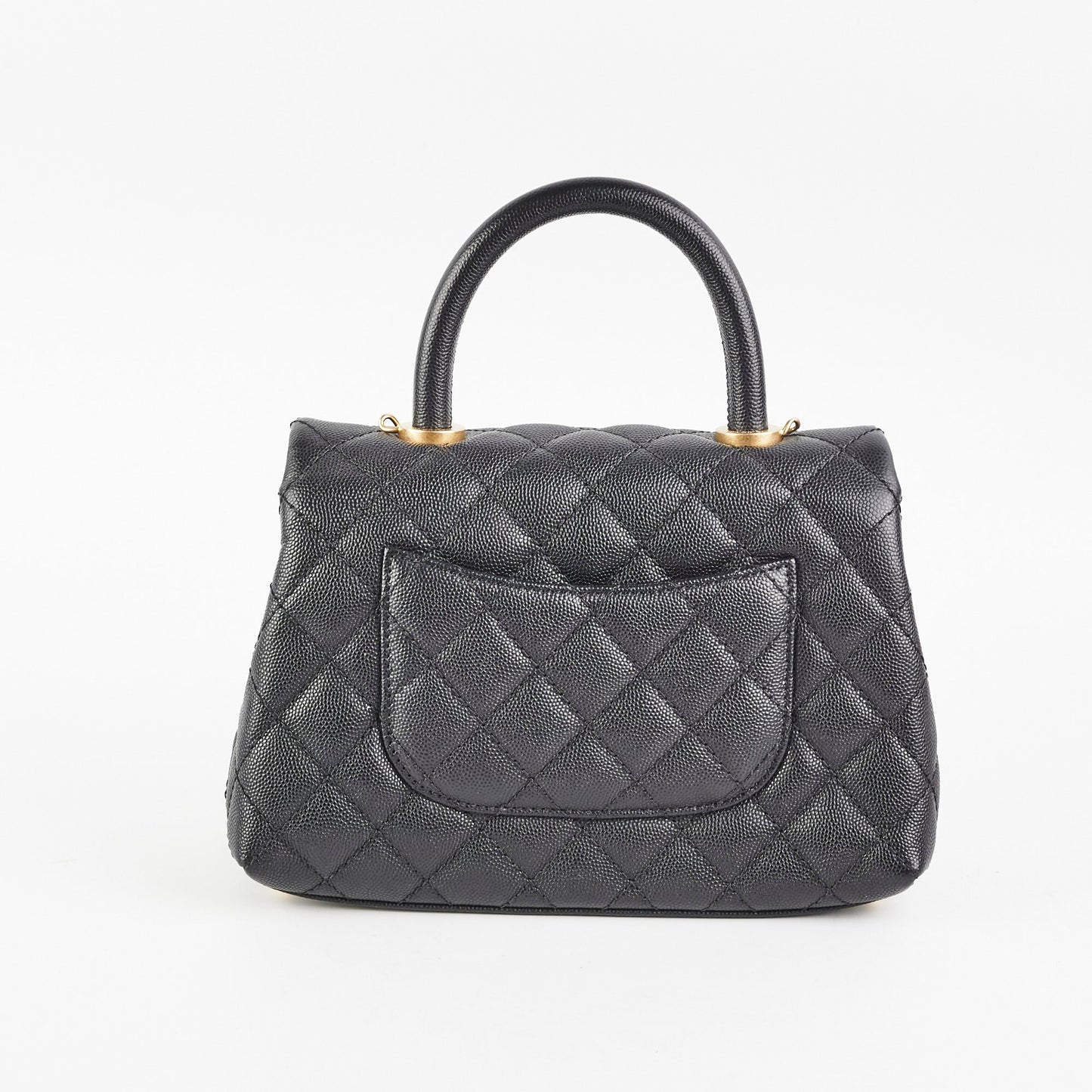 Chanel Small Coco Handle Caviar Black