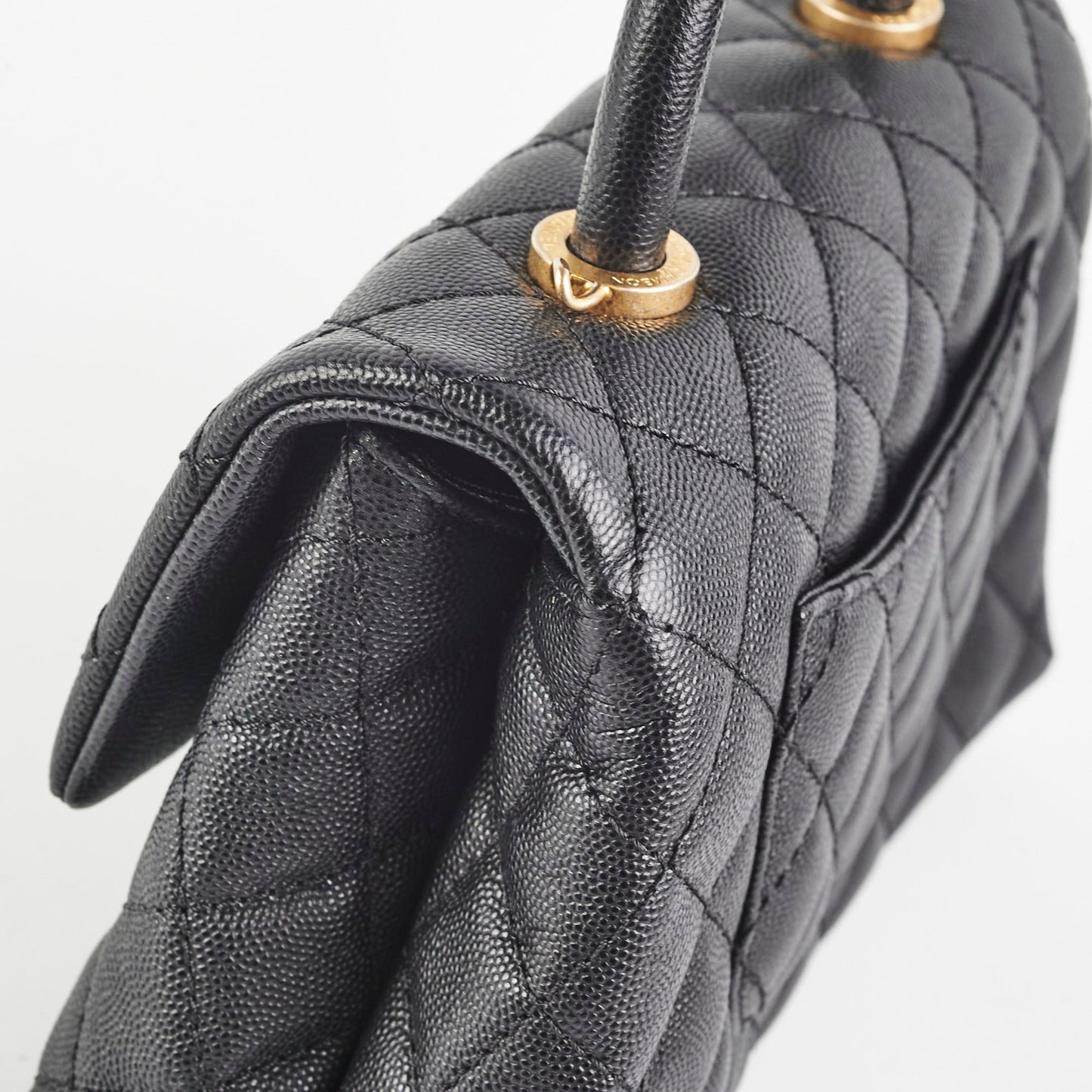 Chanel Small Coco Handle Caviar Black