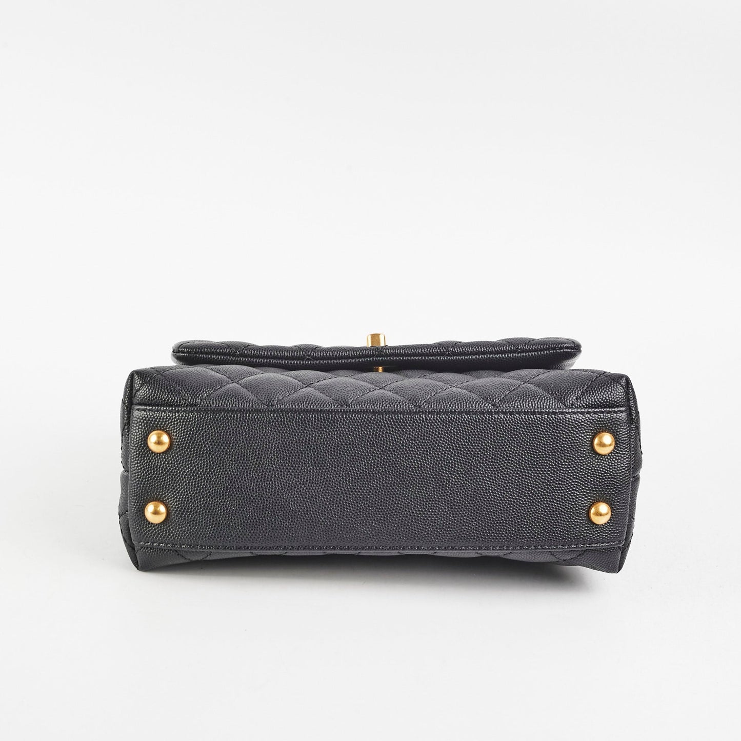 Chanel Small Coco Handle Caviar Black