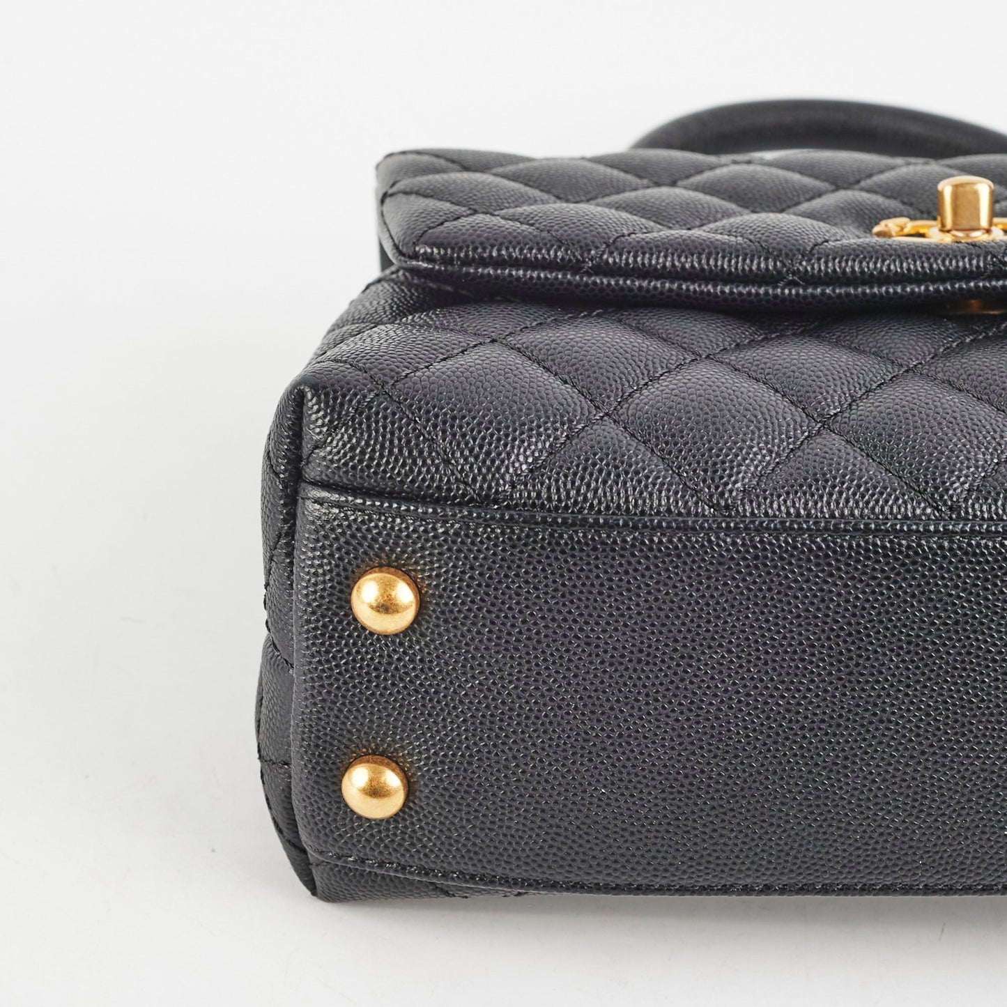 Chanel Small Coco Handle Caviar Black