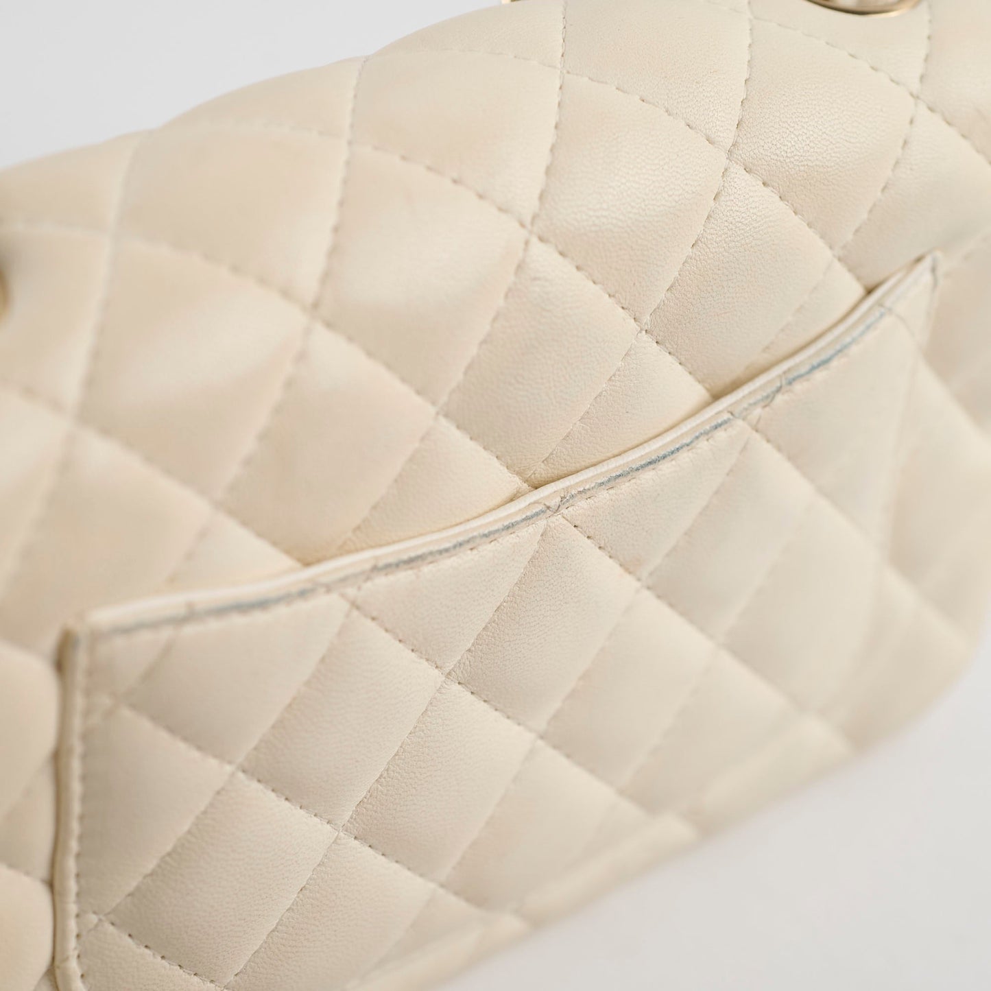 Chanel Mini Rectangular Cream Lambskin Crossbody- Microchipped