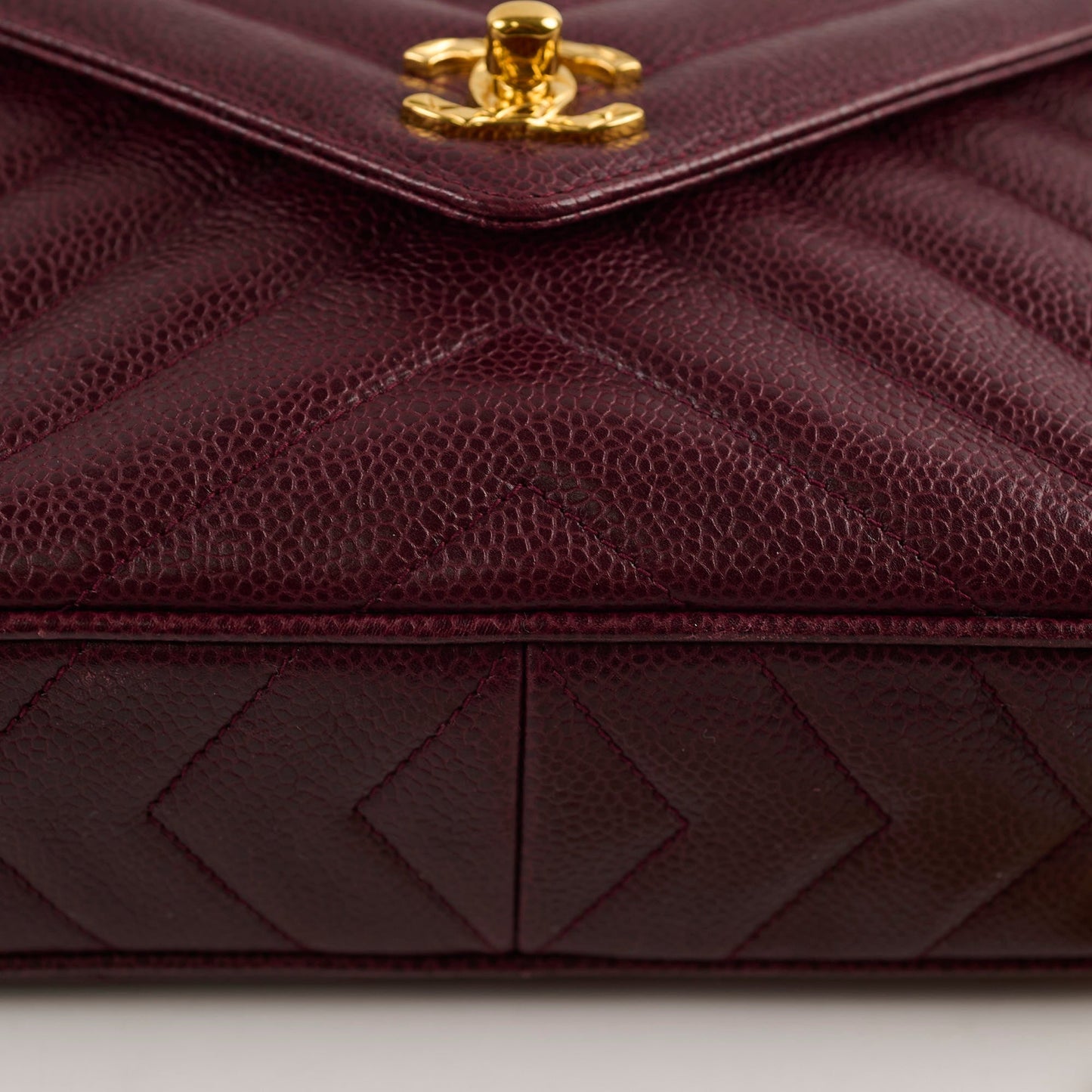 Chanel  Burgundy Camera Chevron Crossbody - Series 2