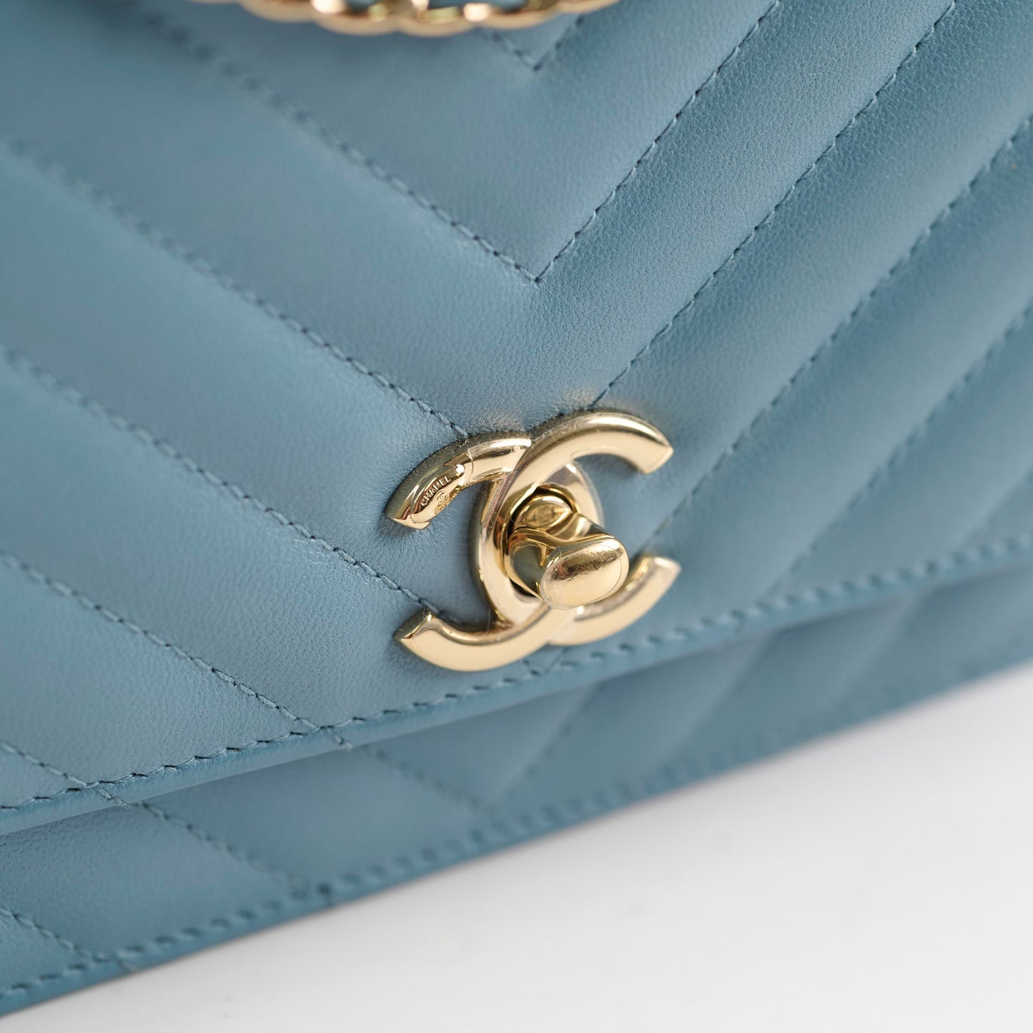 Chanel Trendy CC Wallet on Chain WOC Blue