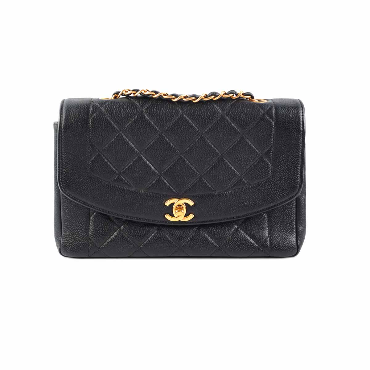 Chanel  Caviar Medium Diana Flap Bag Black