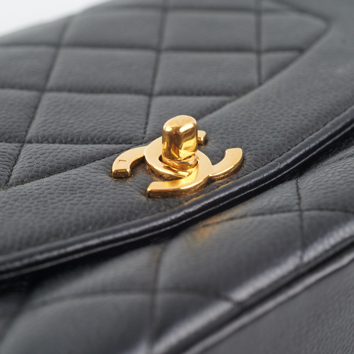 Chanel  Caviar Medium Diana Flap Bag Black