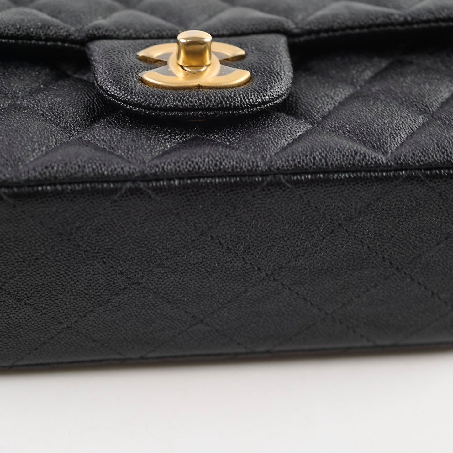 Chanel Caviar Rectangular with Top Handle Black  31 Series