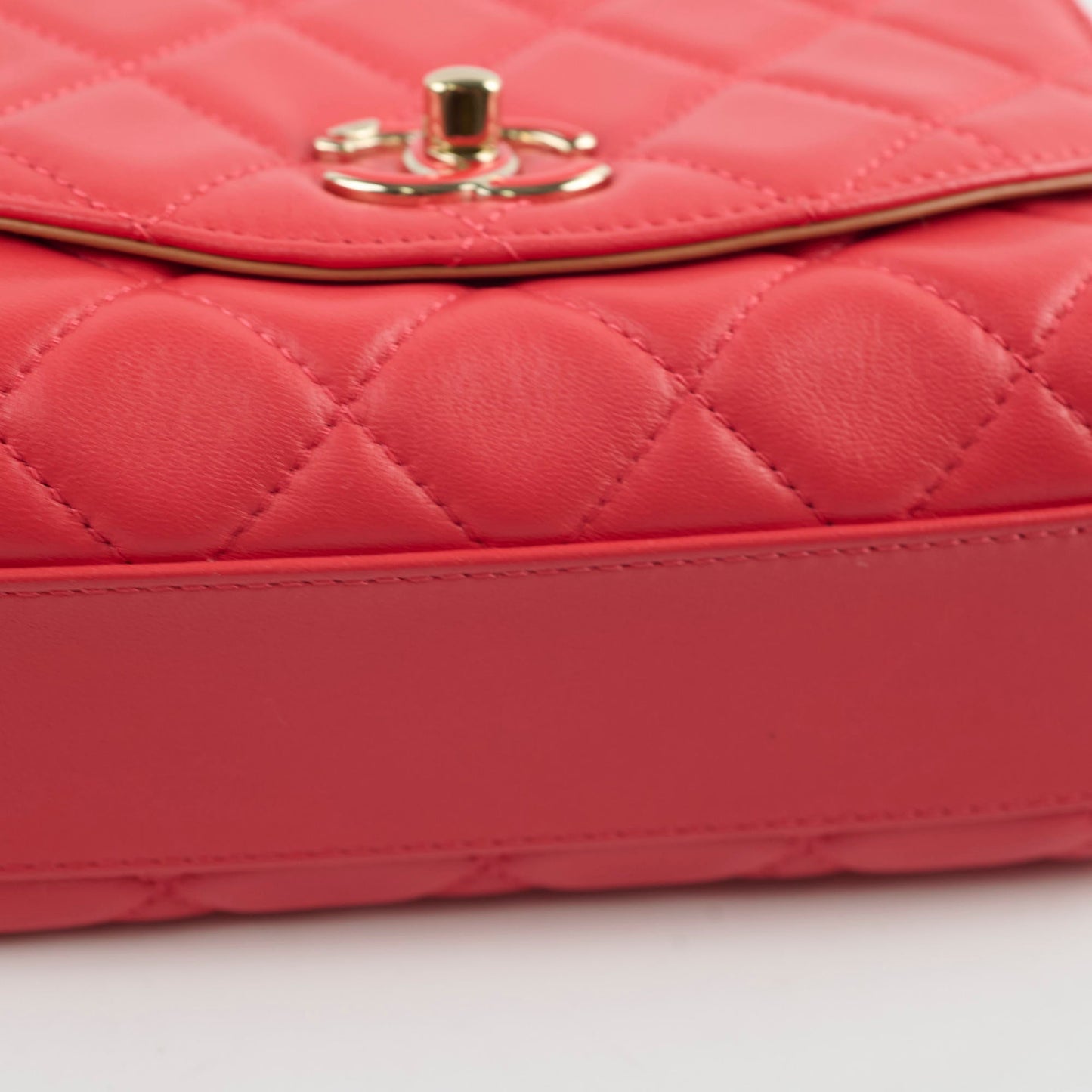 Chanel Mido Bicolore Chain Seasonal Flap Red 31 series