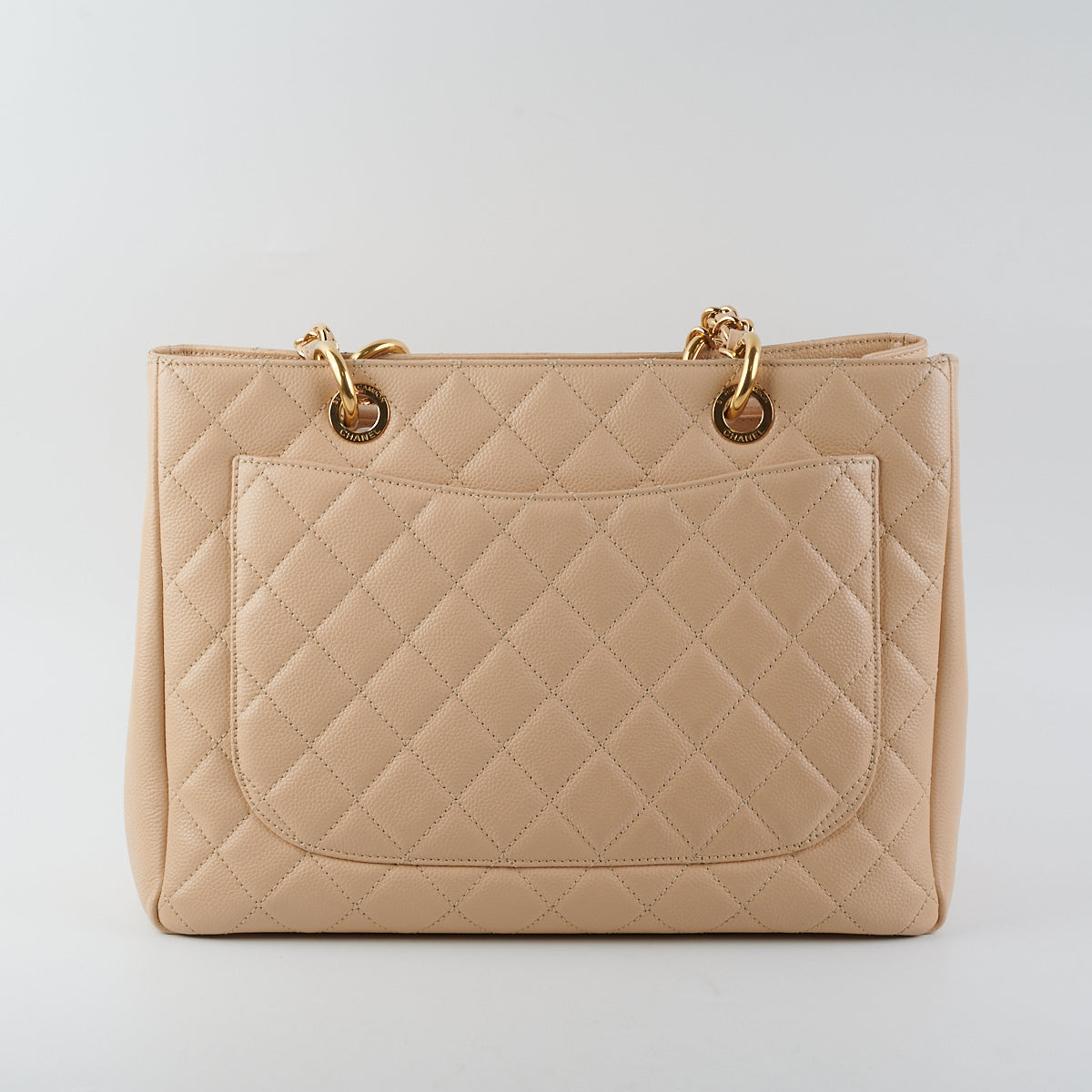 Chanel Caviar Grand Shopping Tote GST Beige