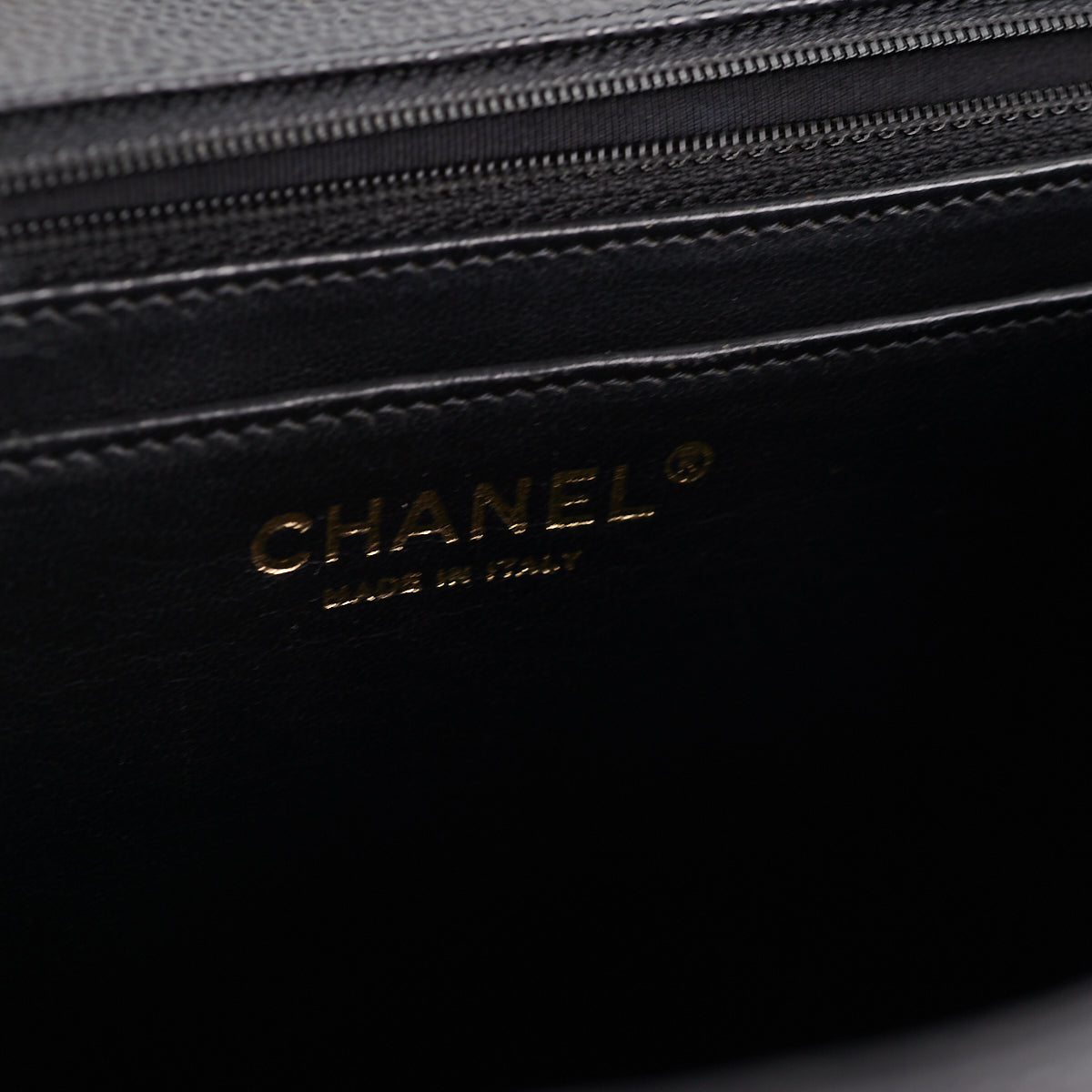 Chanel  Maxi single Flap Quilted Caviar Black