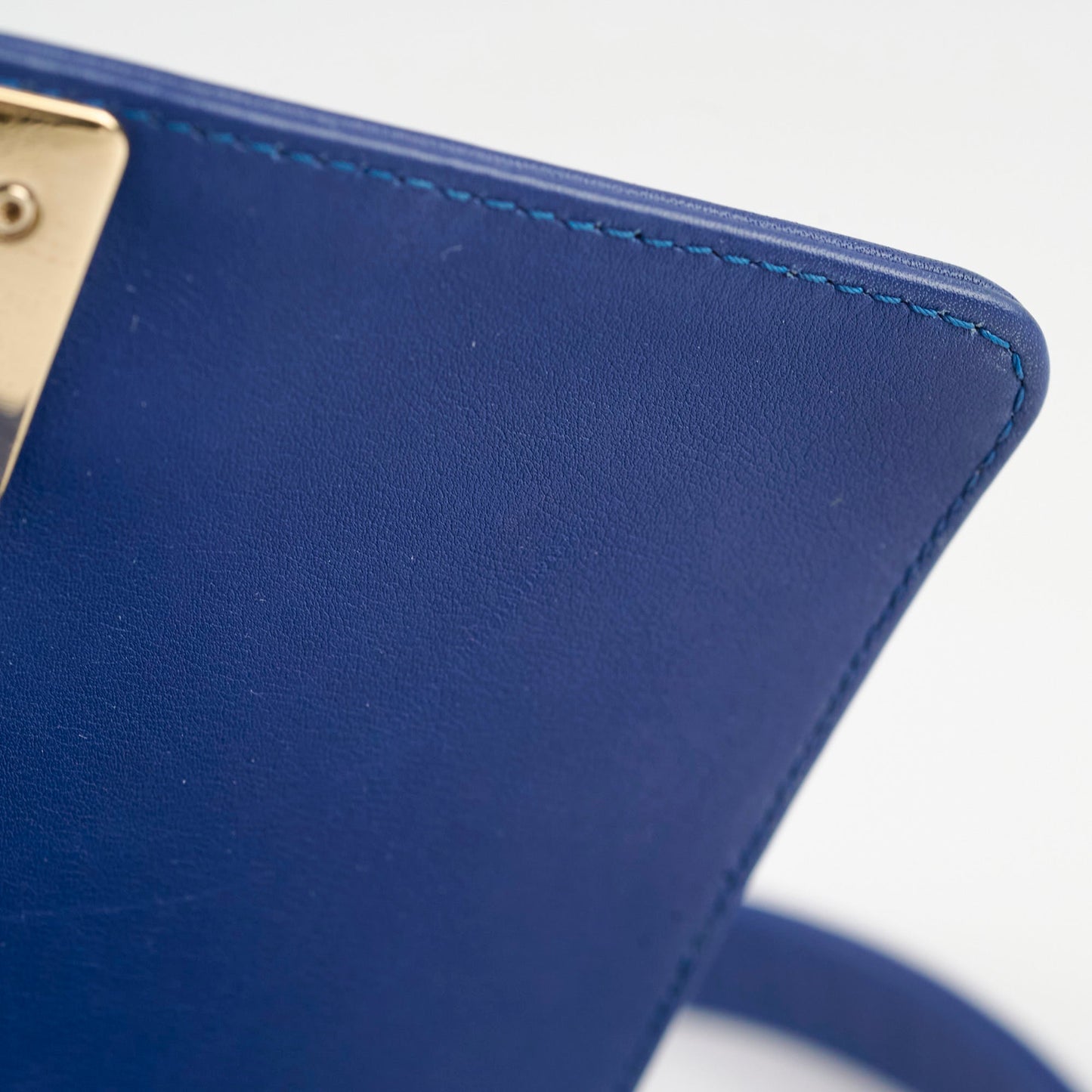 Chanel Small Boy Navy Raffia Crossbody Bag