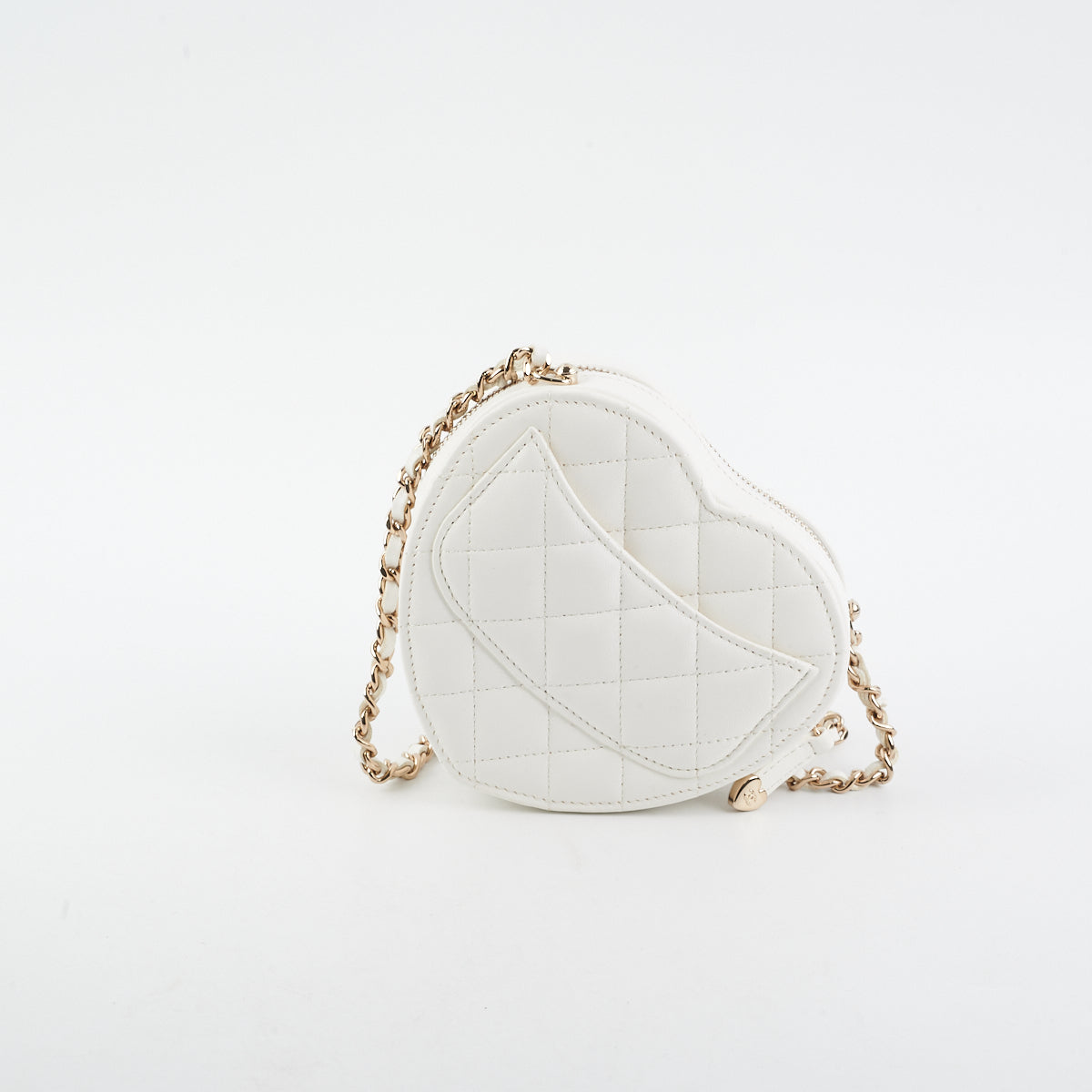 Chanel Mini Heart Bag White