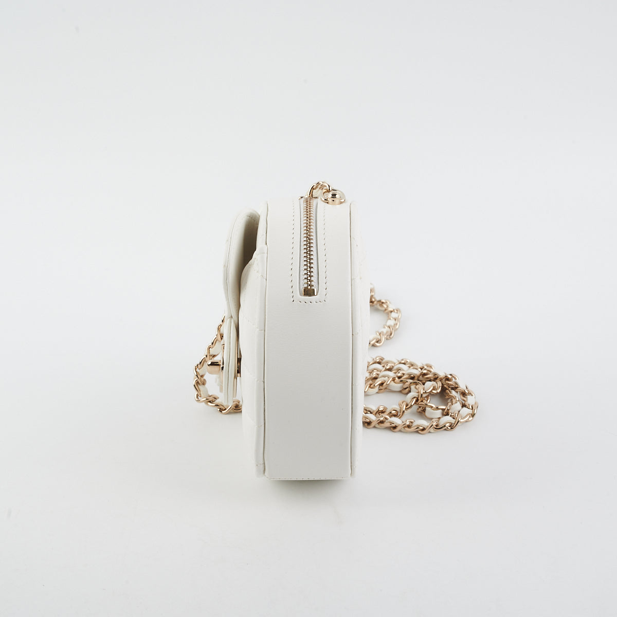 Chanel Mini Heart Bag White