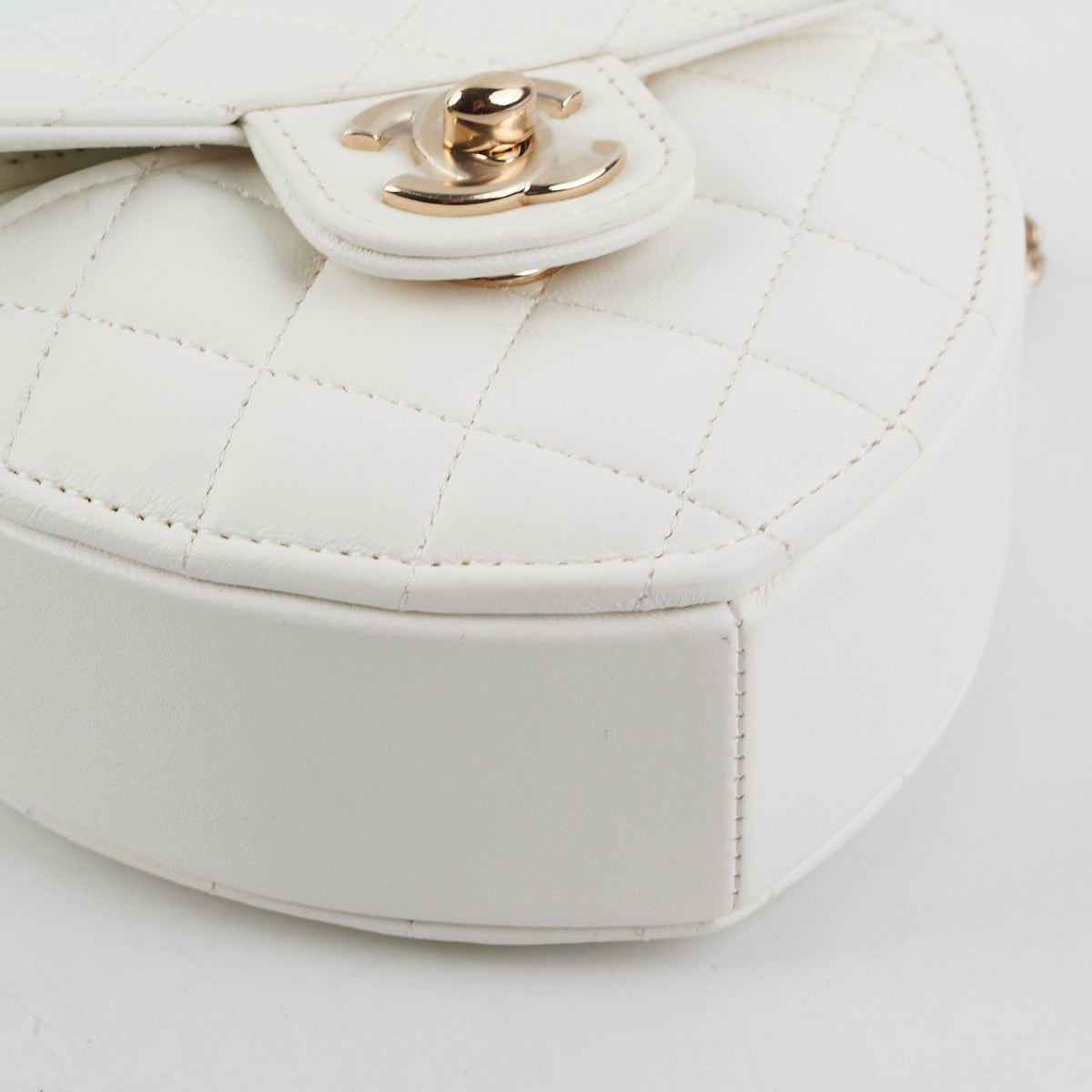 Chanel Mini Heart Bag White