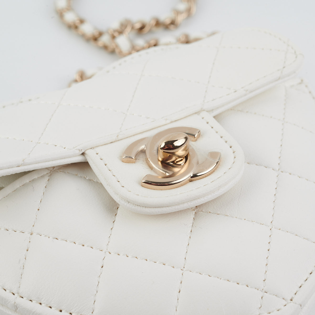 Chanel Mini Heart Bag White
