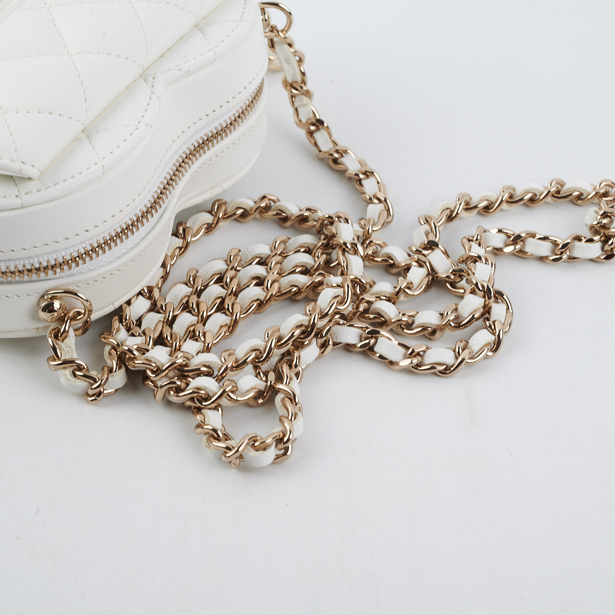 Chanel Mini Heart Bag White