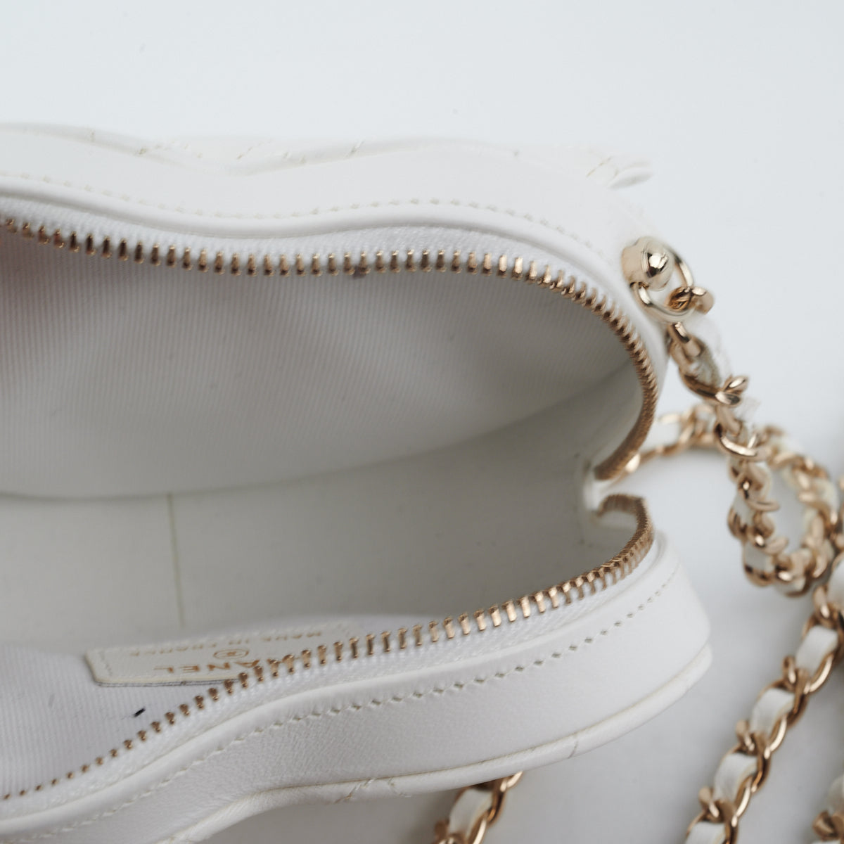 Chanel Mini Heart Bag White