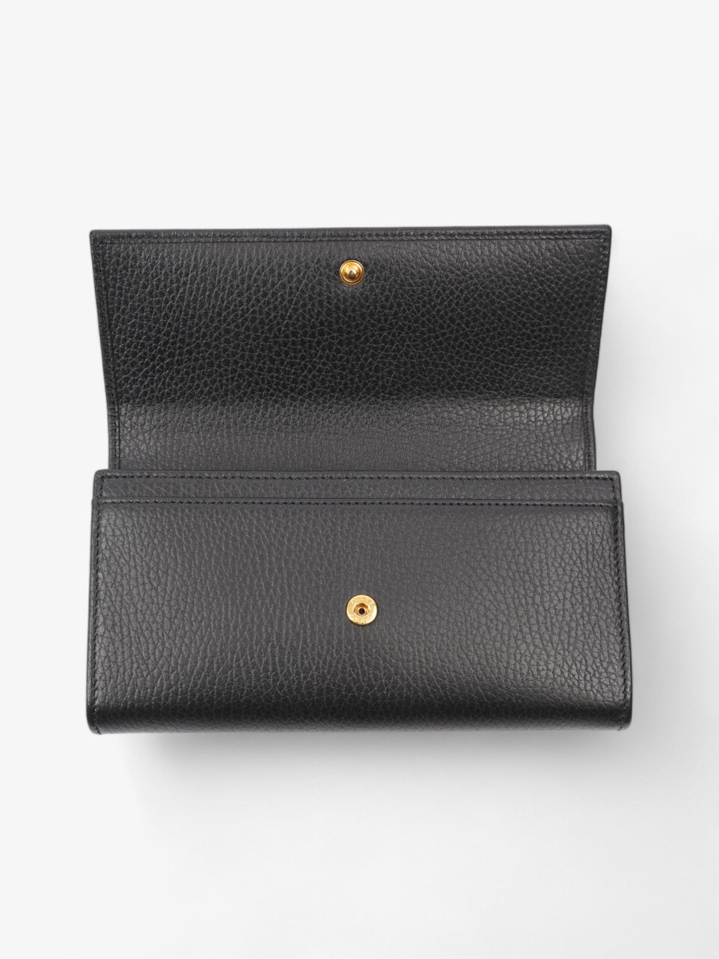 Gucci Continental Long Wallet Black Leather
