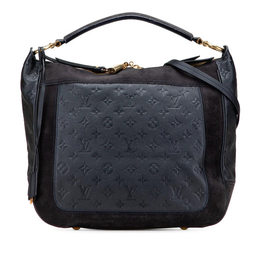 Blue Louis Vuitton Monogram Empreinte Audacie MM Satchel