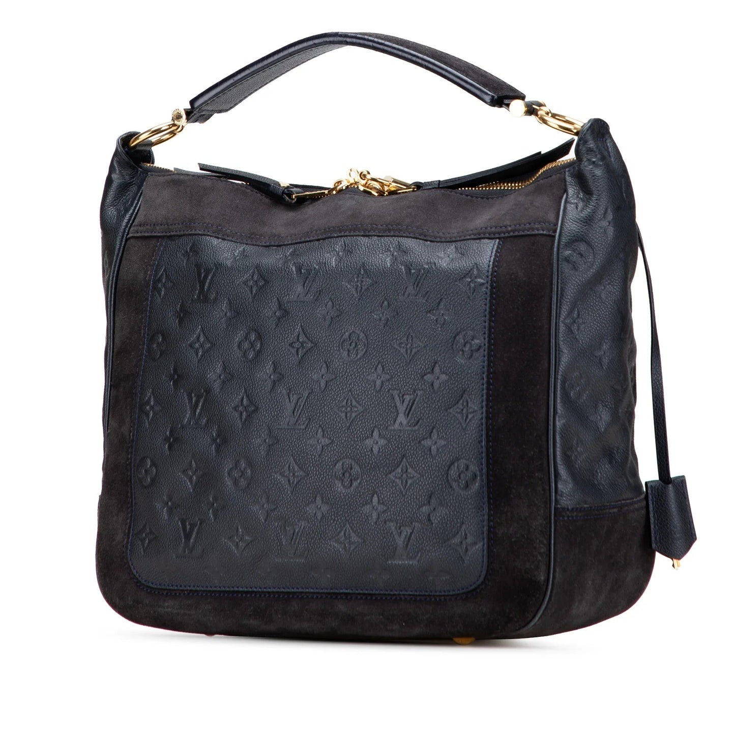 Blue Louis Vuitton Monogram Empreinte Audacie MM Satchel