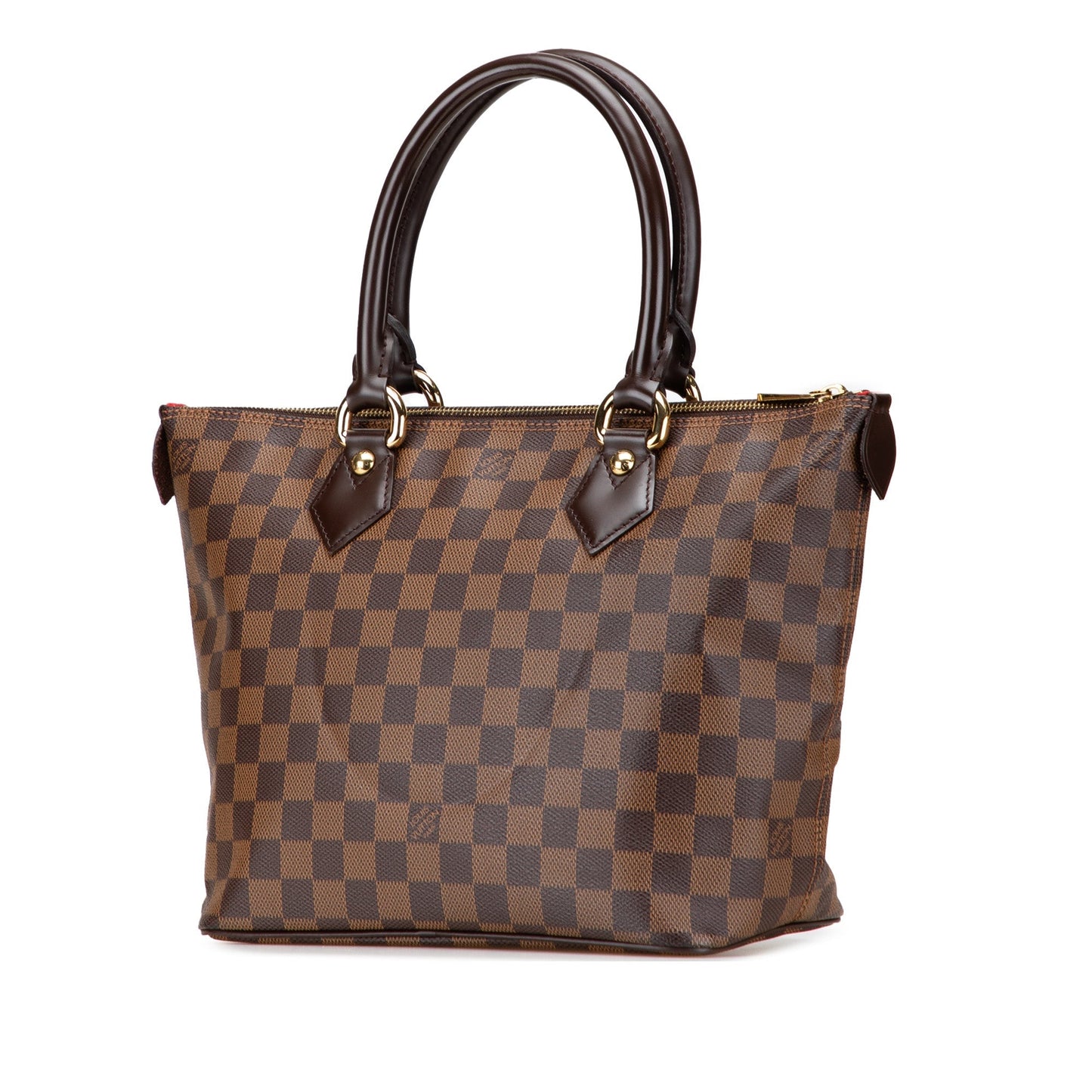 Brown Louis Vuitton Damier Ebene Saleya PM Handbag