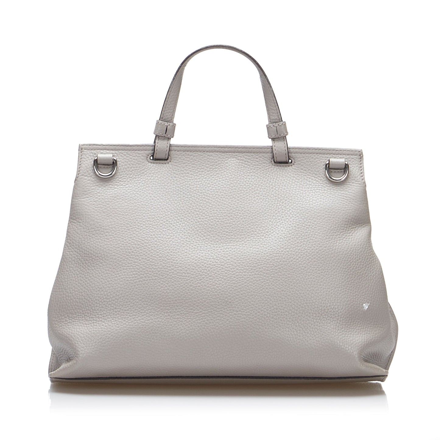 Gucci Bamboo Grey Leather Shoulder Bag