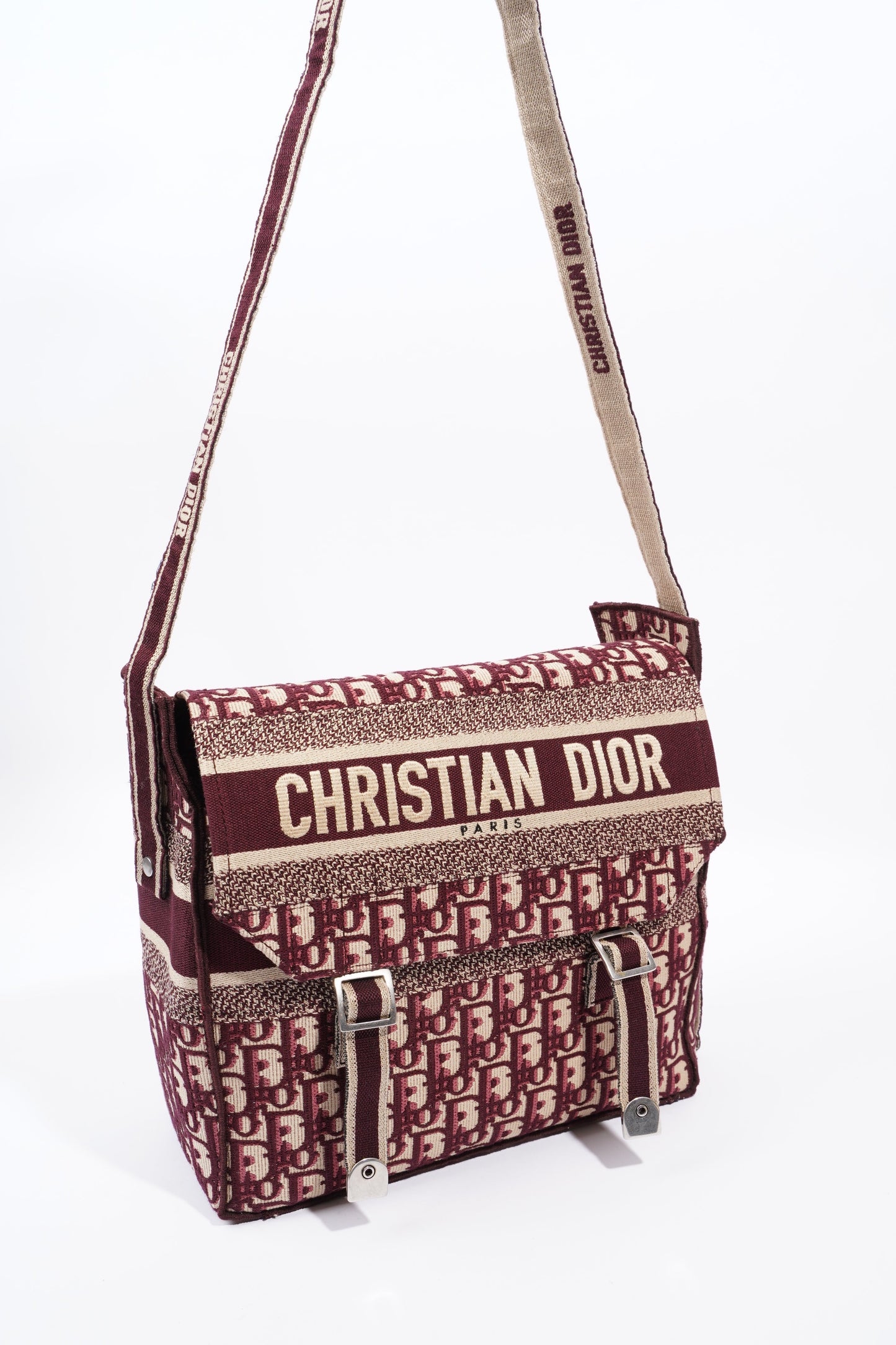Christian Dior Diorcamp Messenger Burgundy Dior Oblique Canvas Medium