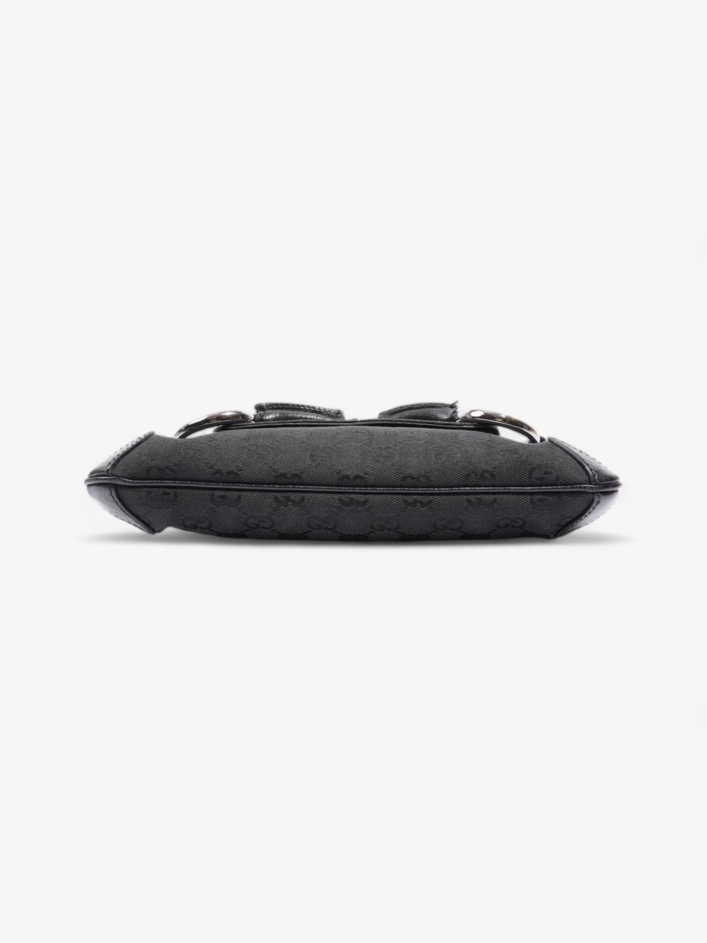 Gucci GG Horsebit Chain Black Canvas