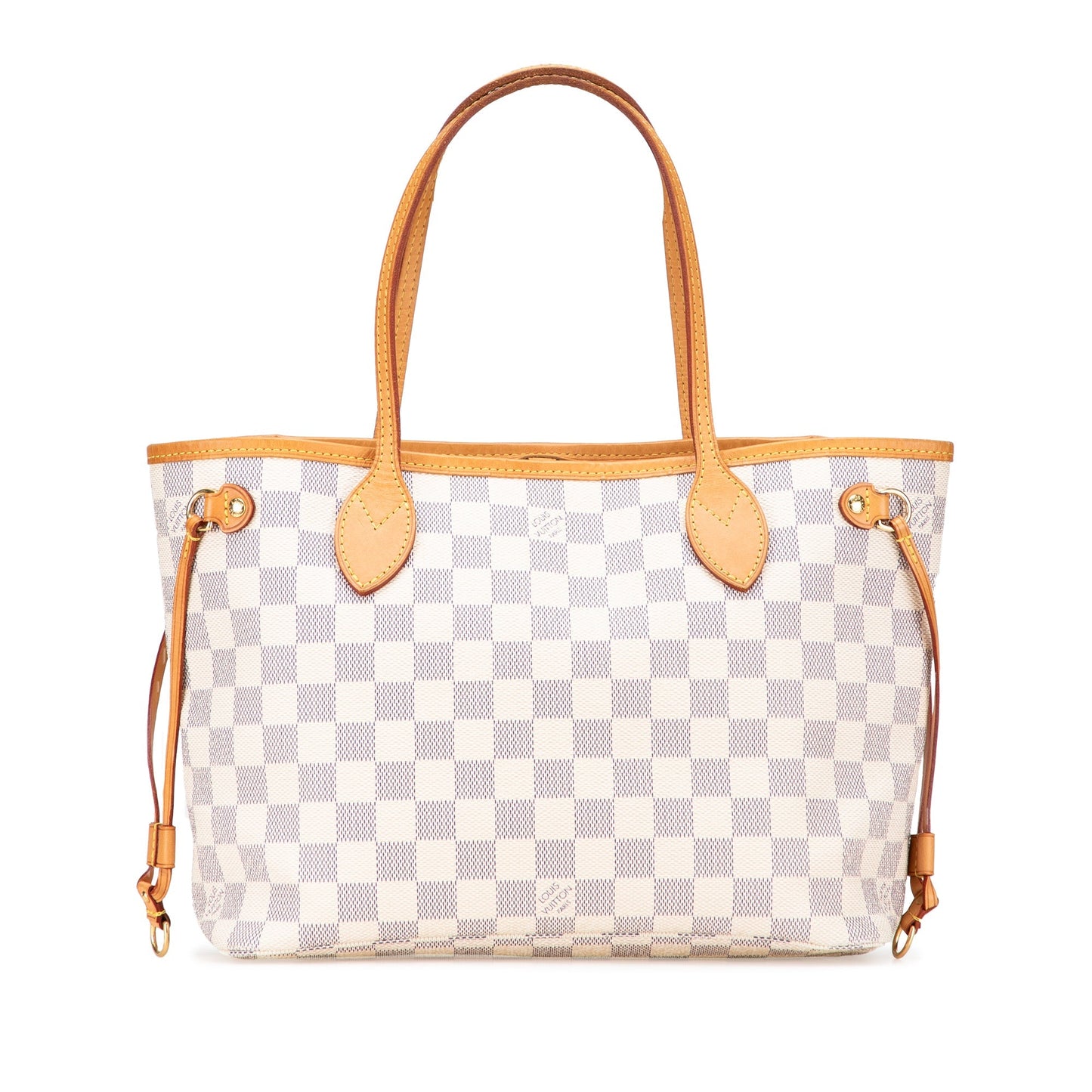 White Louis Vuitton Damier Azur Neverfull PM Tote Bag