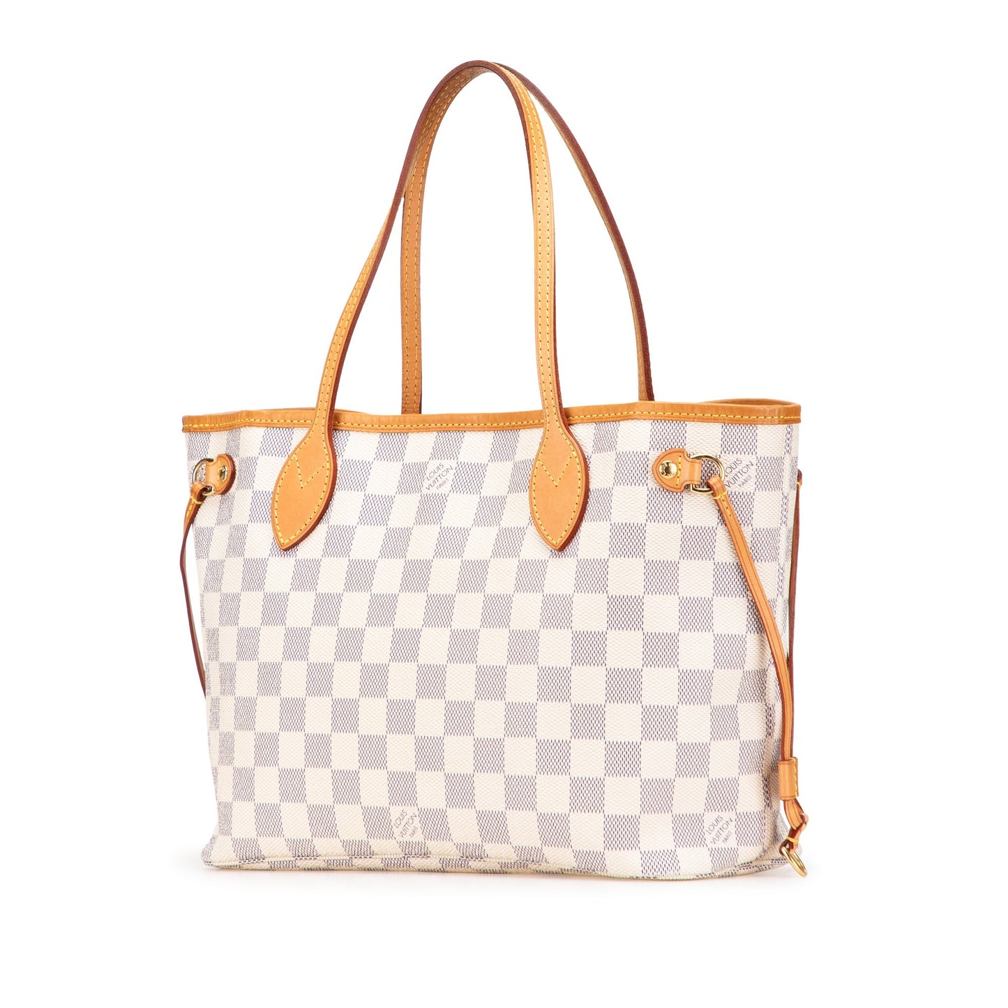 White Louis Vuitton Damier Azur Neverfull PM Tote Bag