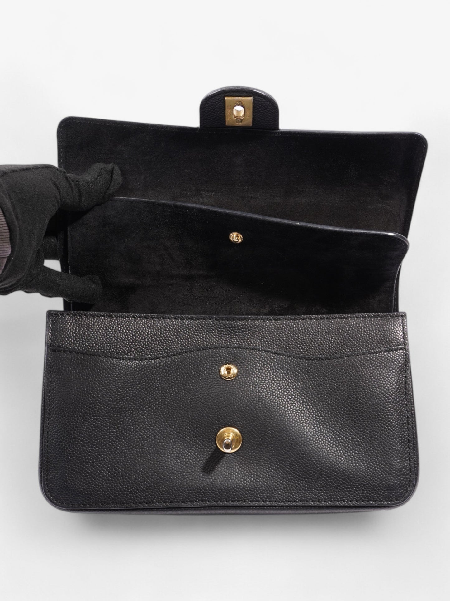 Chanel Classic Double Flap Black Caviar Leather Medium