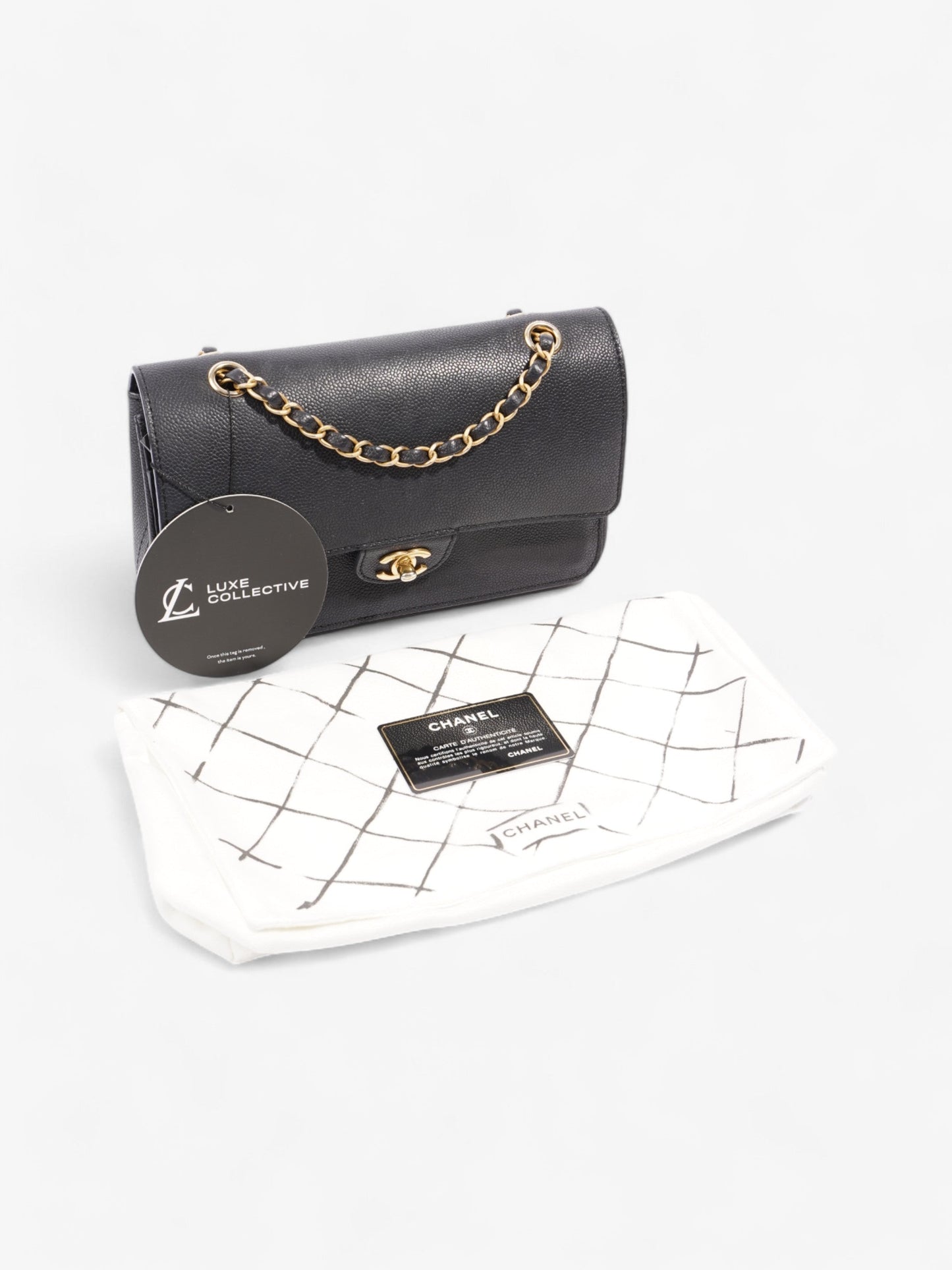Chanel Classic Double Flap Black Caviar Leather Medium