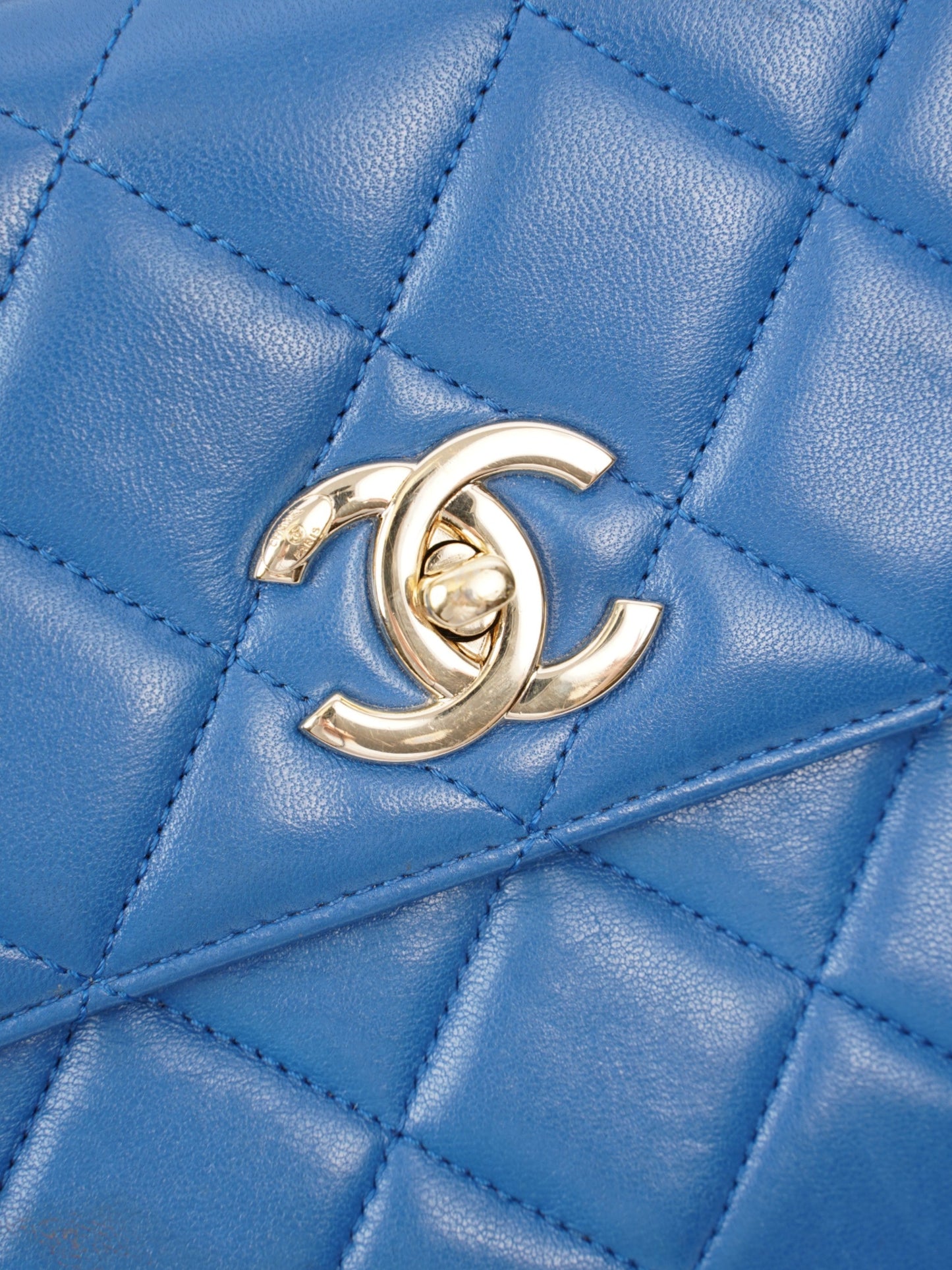 Chanel Trendy CC Blue Lambskin Leather Medium
