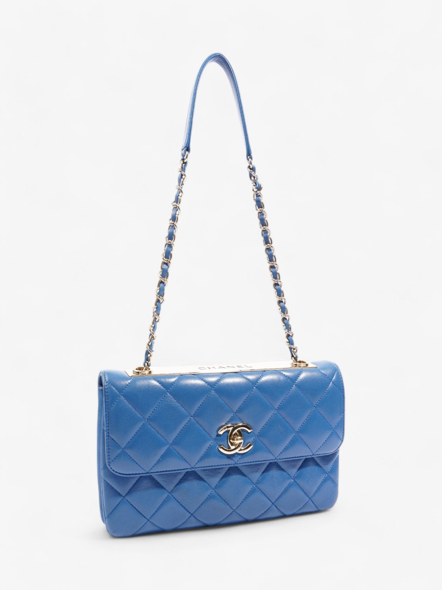 Chanel Trendy CC Blue Lambskin Leather Medium